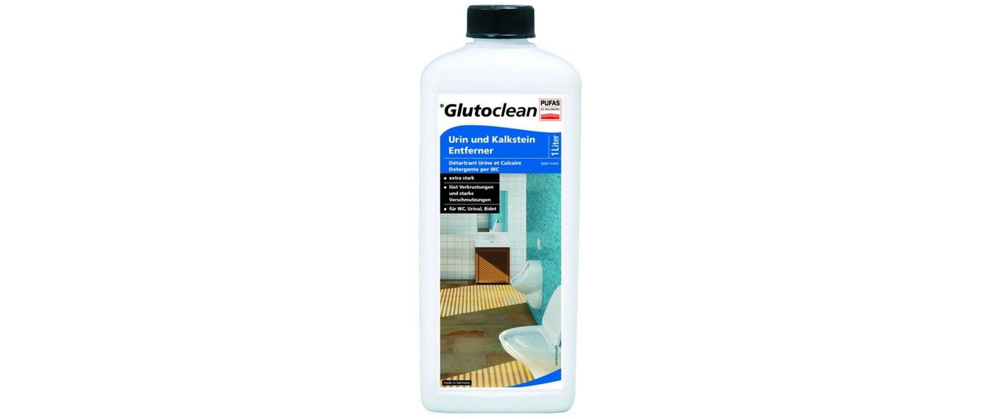 Glutoclean 037402074 Bad-/Kalkreiniger für WC – Flüssigkeit, Flasche – 1 l