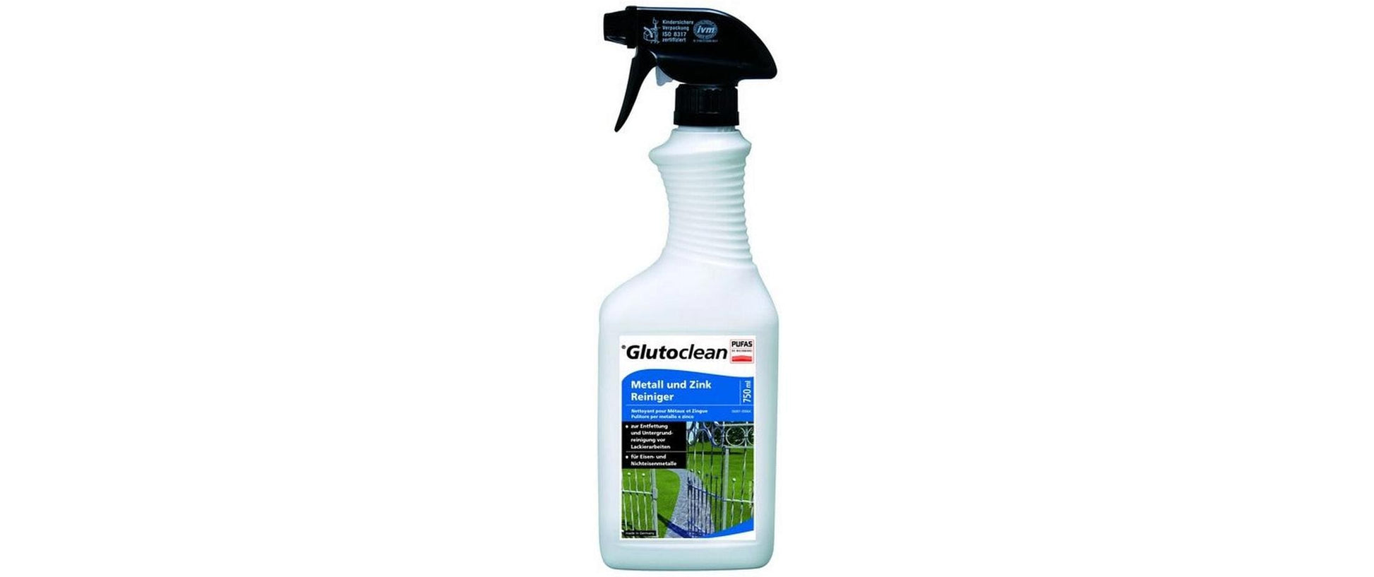 Glutoclean Edelstahlpflege/-reiniger für Metall – Flüssigkeit, Sprühflasche – 750 ml