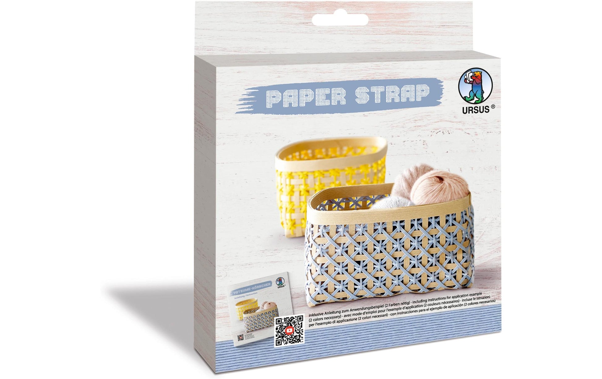 URSUS Bastelpapier Flechtpapier Kamihimo – 15 mm × 15 m, Hellblau, 174 g/m² – 1 Stück