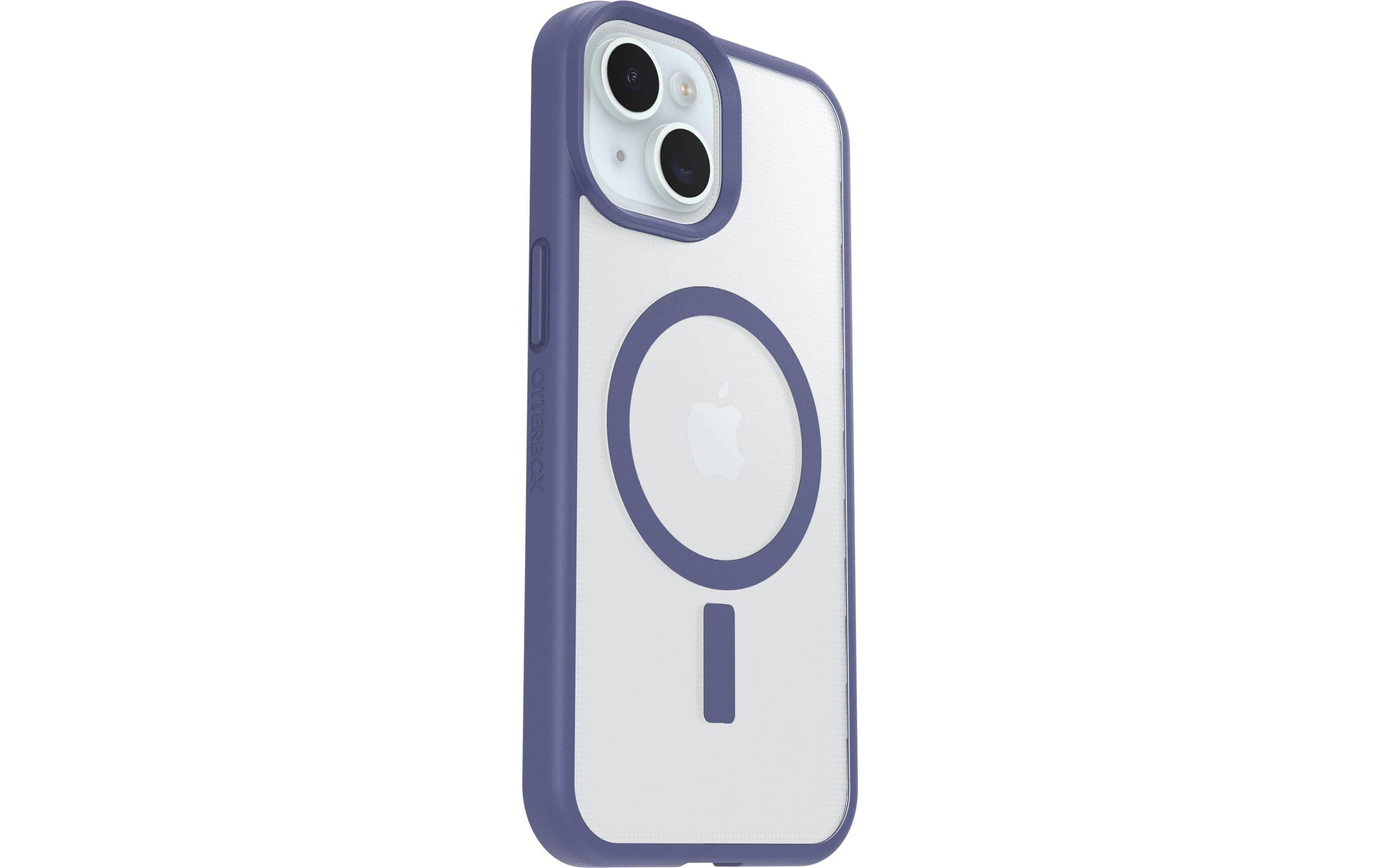OtterBox Backcover React – für Apple iPhone 15 – transparent/violett – MagSafe kompatibel