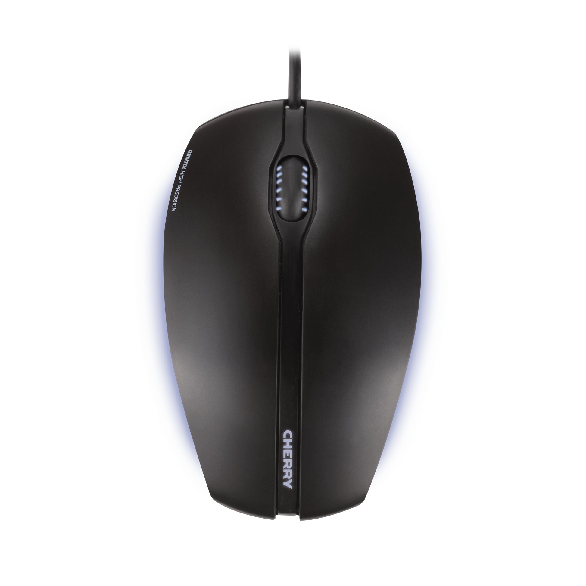 CHERRY Gentix Maus – kabelgebunden, USB-A, 1'000 dpi, 3 Tasten, beidhändig, beleuchtet, schwarz