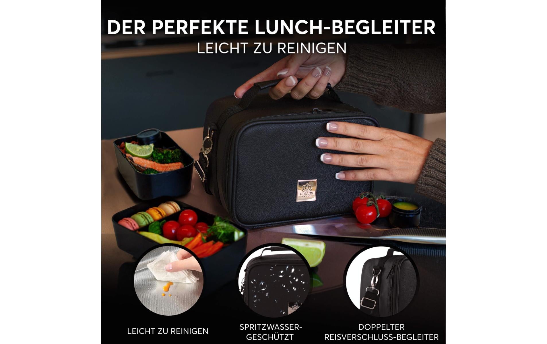 Umami Lunchbox Thermocase – gefrierfest – schwarz – Nylon – 1 Stück