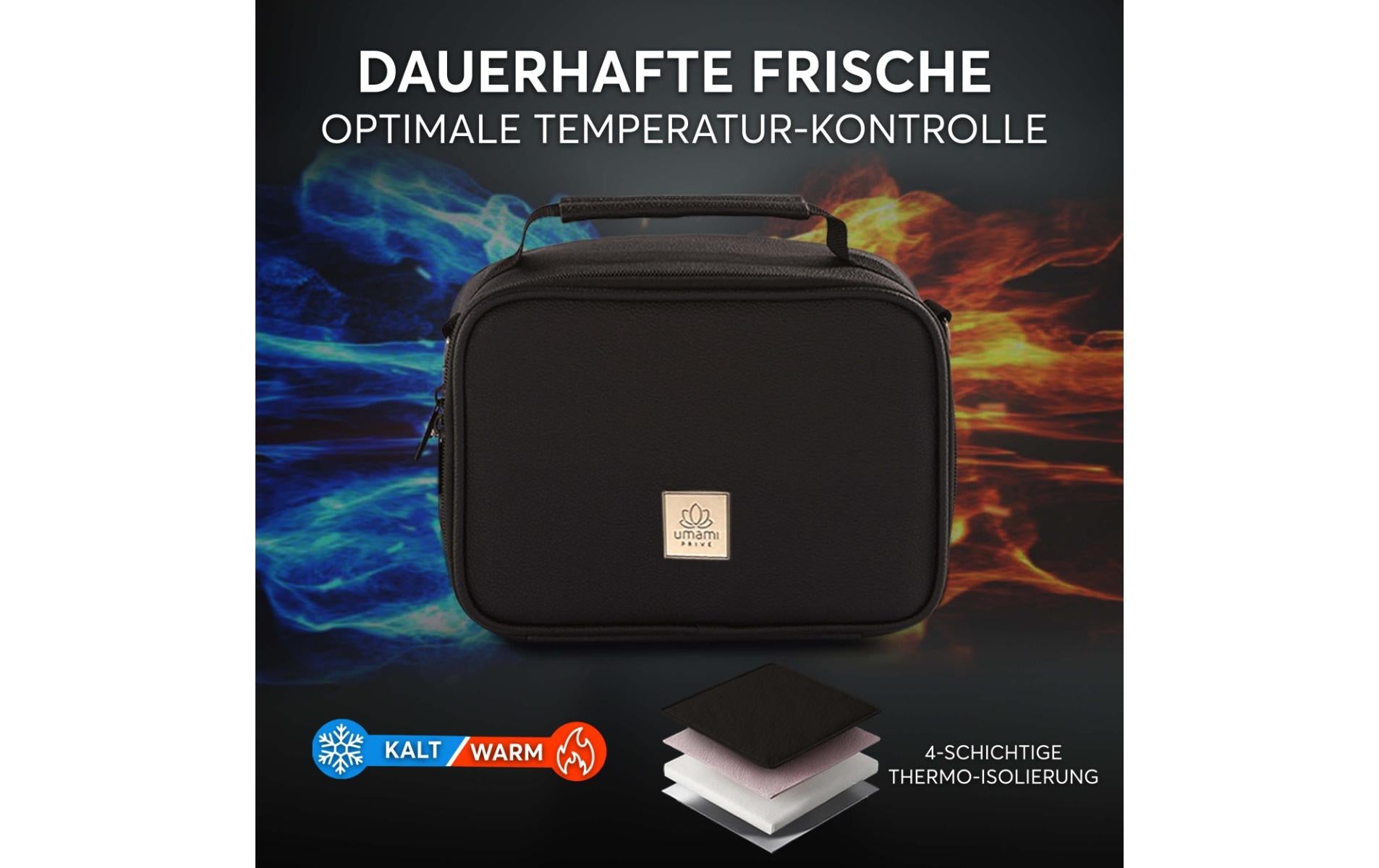 Umami Lunchbox Thermocase – gefrierfest – schwarz – Nylon – 1 Stück