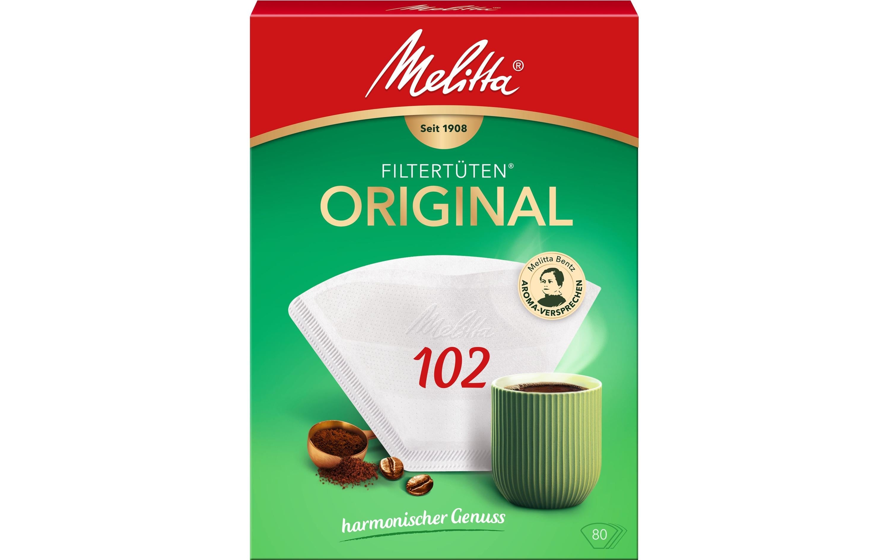 Melitta Teefilter (Einweg) Grösse 102, 80 Stk., weiss