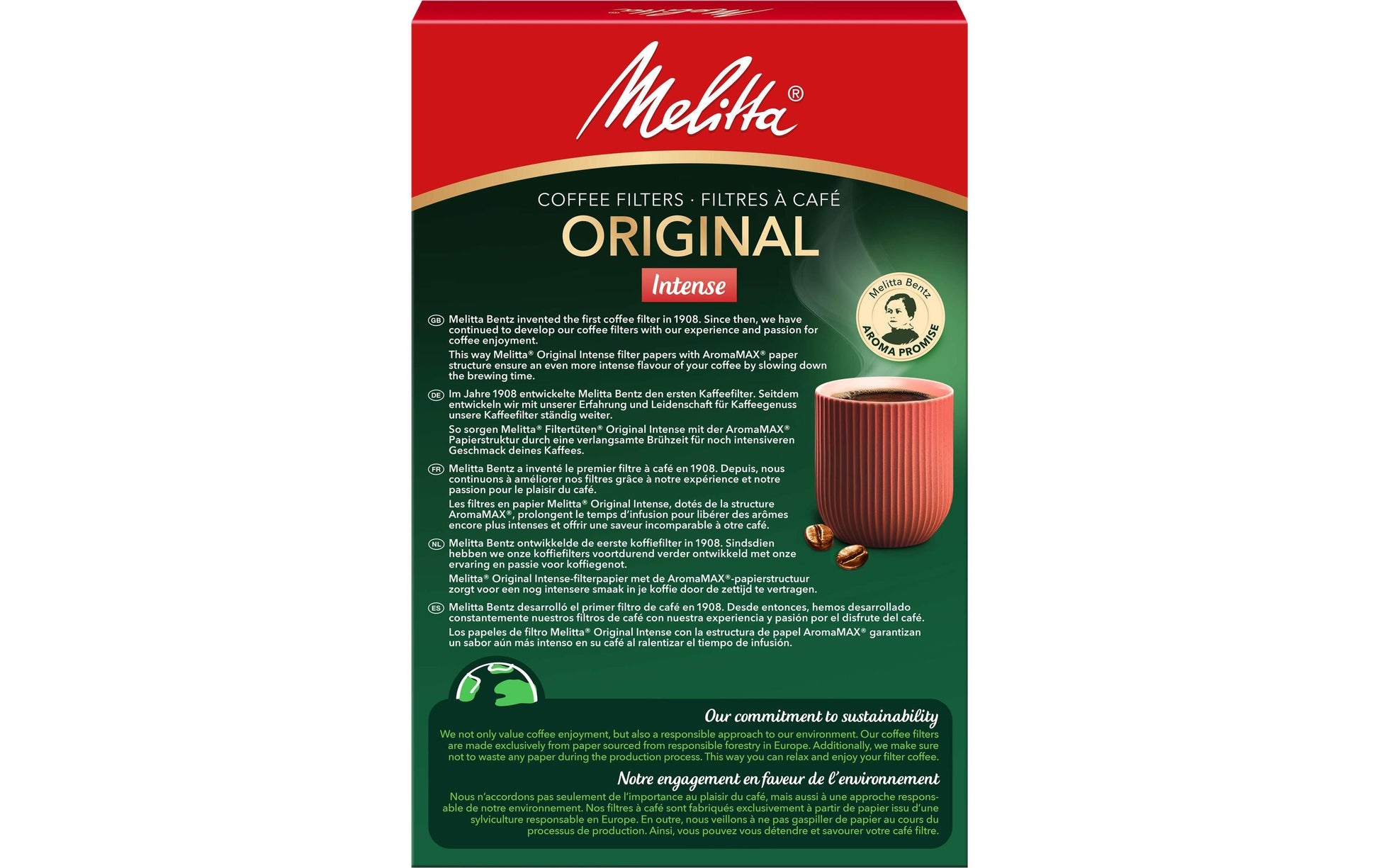 Melitta Kaffeefilter Intense 1x4 – Braun