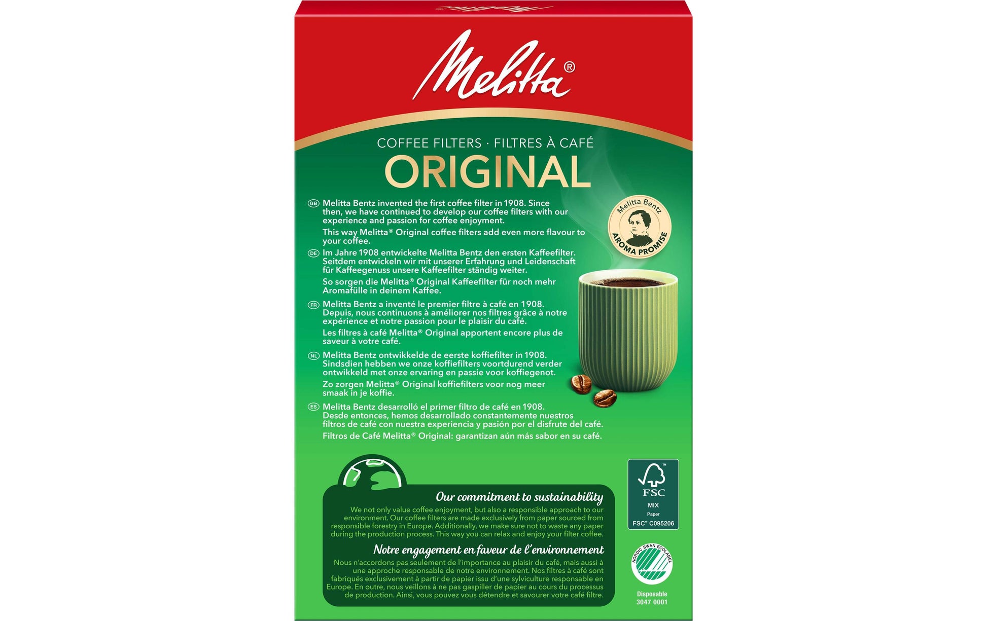 Melitta Kaffeefilter 1x4 – Weiss, 80 Stk.