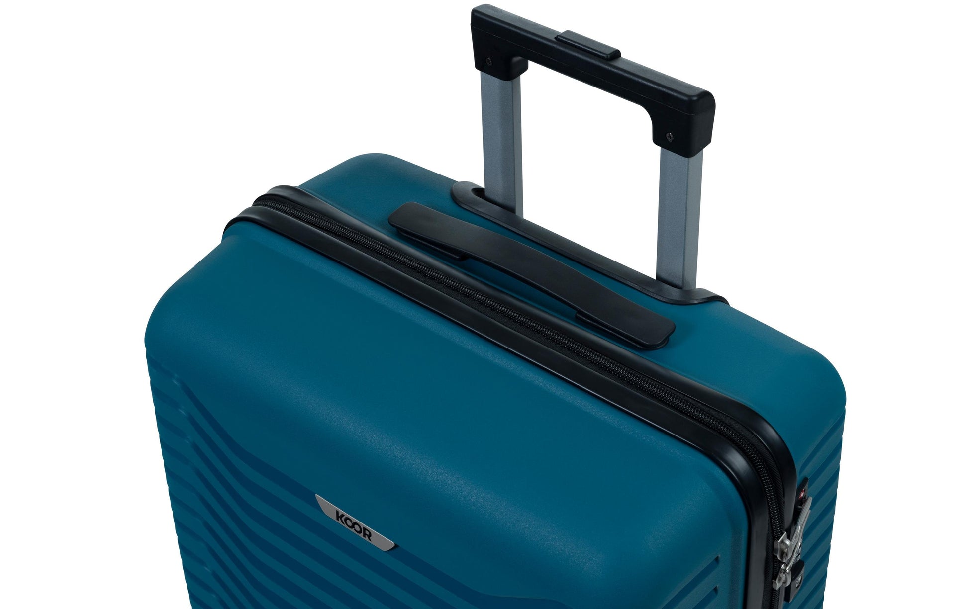 KOOR Trolley – 63 l, Hartschale, 4 Rollen, mit TSA, Petrol, 40 × 66 × 26 cm