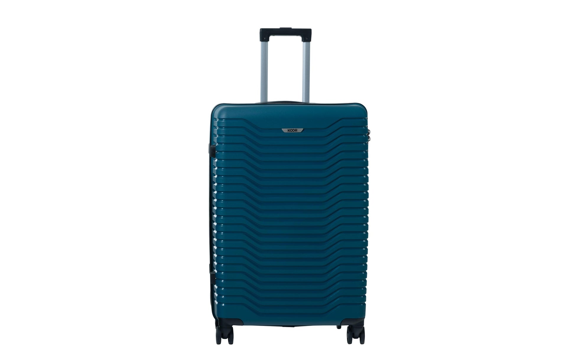 KOOR Trolley – 95 l, Hartschale, 4 Rollen, mit TSA, Petrol, 46 × 76 × 30 cm