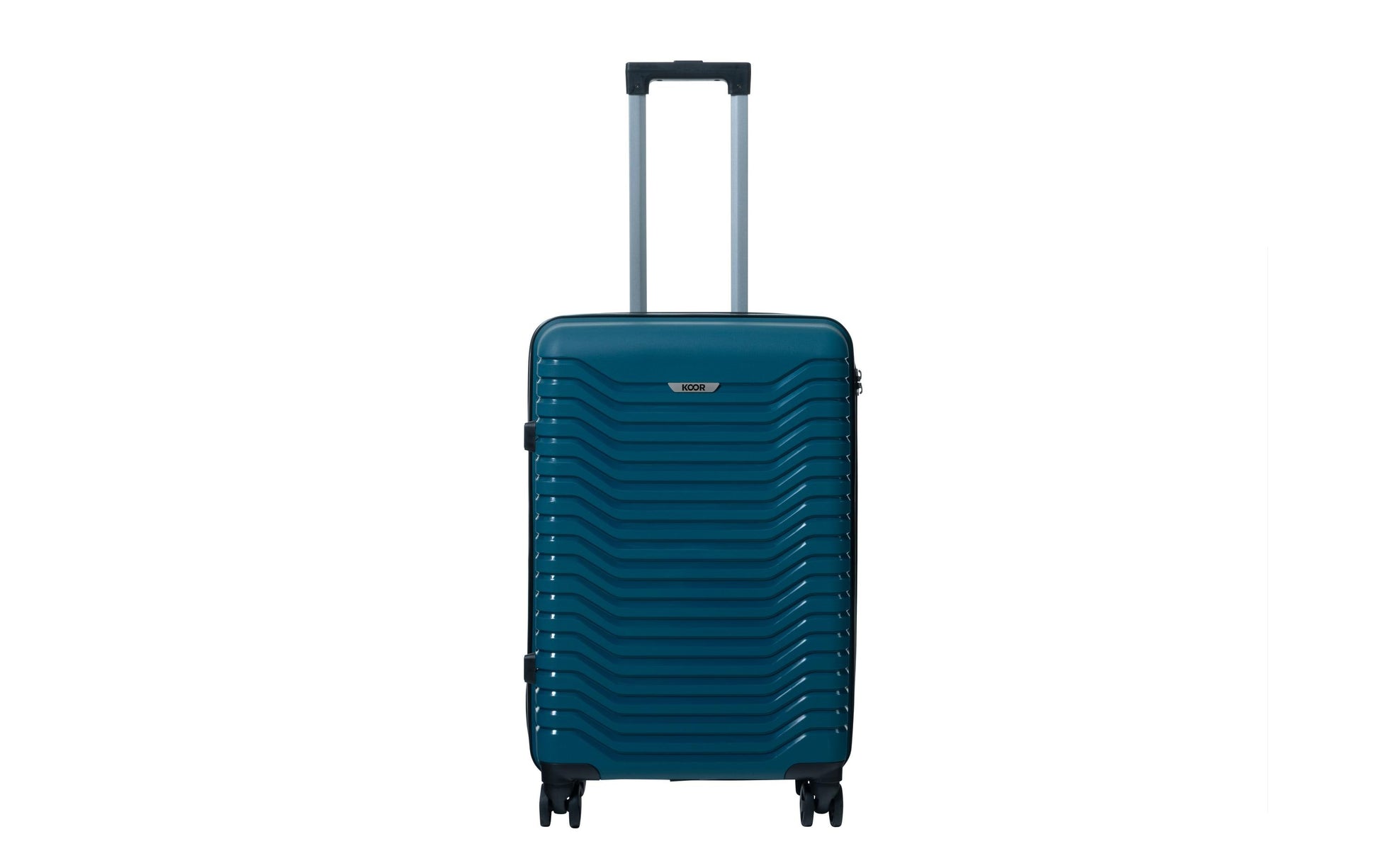 KOOR Trolley – 63 l, Hartschale, 4 Rollen, mit TSA, Petrol, 40 × 66 × 26 cm