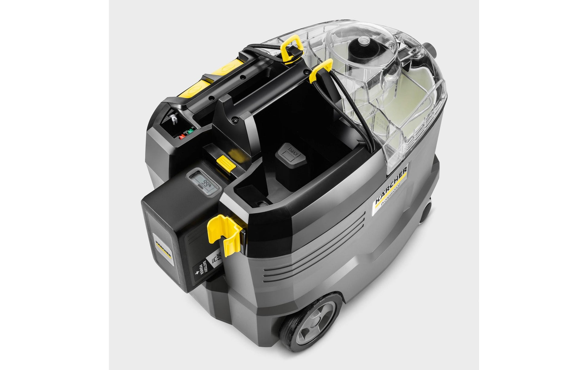 Kärcher Akku-Sprühextraktionsgerät Puzzi 9/1 Bp – 7 l, Akkubetrieb, Schlauch 2,5 m, 100-240 V