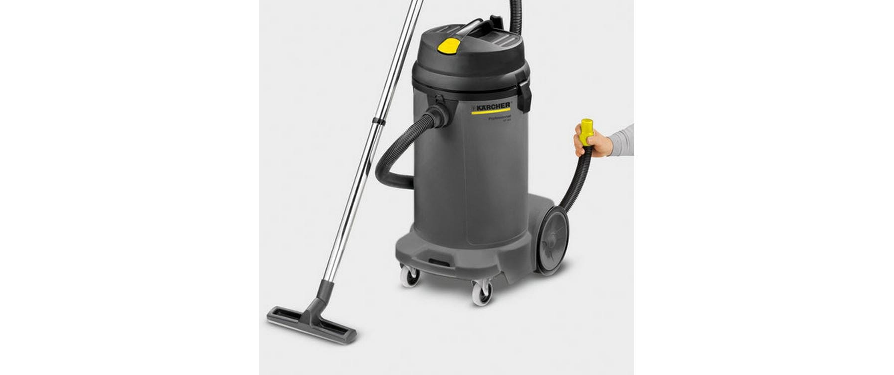 Kärcher Absauganlage NT 48/1 – 1380 W, 48 l, Netzbetrieb, Schlauch 2,5 m