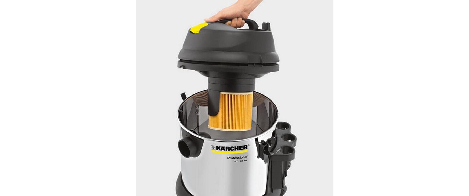 Kärcher Nass- und Trockensauger NT 27/1 Me Adv – 1380 W, 27 l, Netzbetrieb, Schlauch 2,5 m