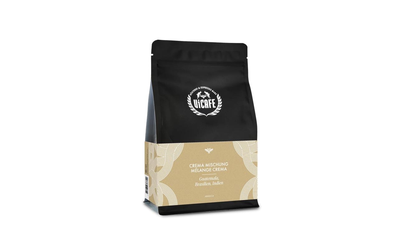 Vicafe Crema (Mischung) – Kaffeebohnen – Café Crème, 100% Arabica, 350 g