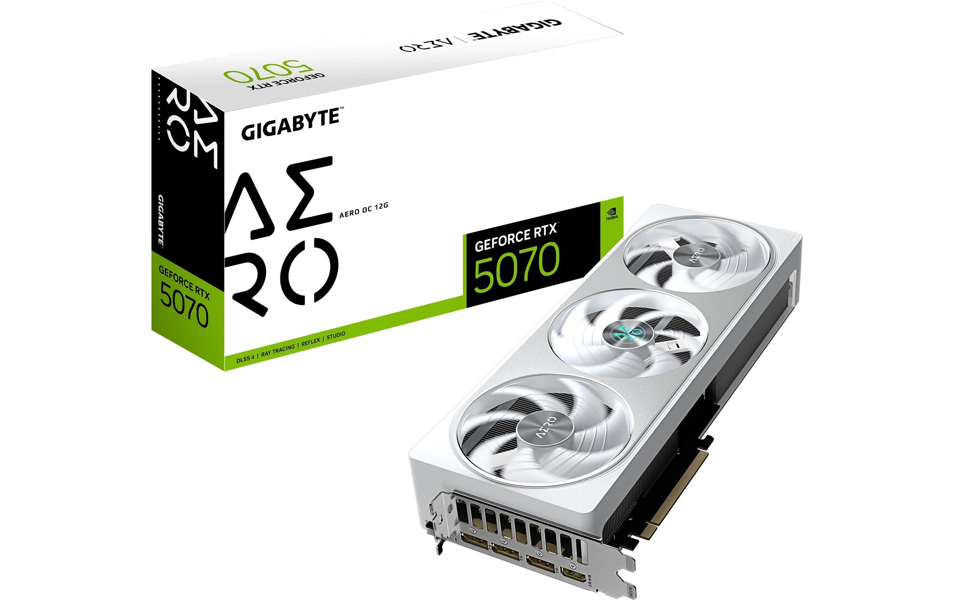 GIGABYTE GV-N5070AERO OC-12GD – PCIe Grafikkarte – 3×DP 2.1a, 1×HDMI 2.1b, PCIe 5.0 x16, 12 GB GDDR7, 1×16-Pin