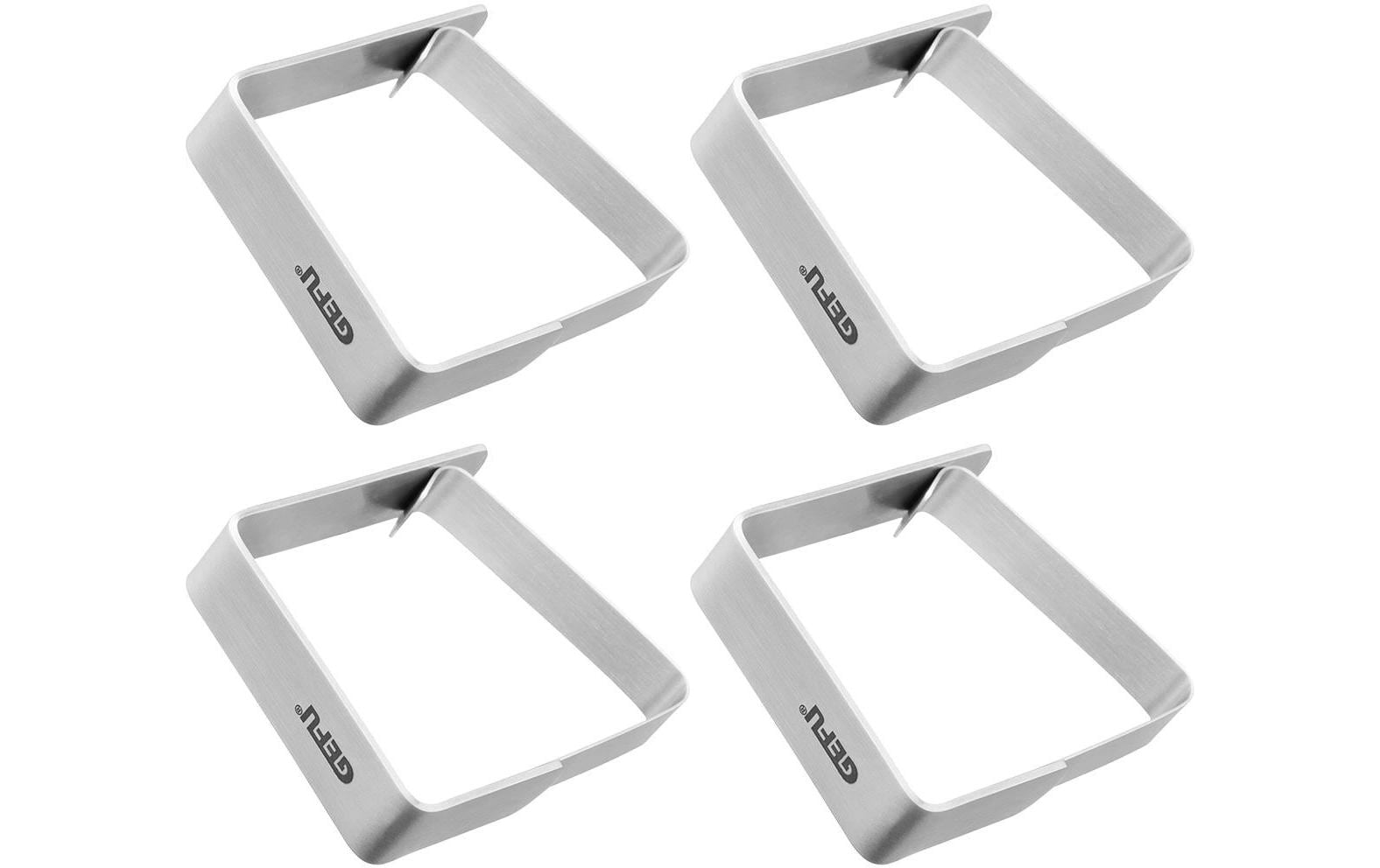 GEFU Tischtuchklammern FERMO – Silber – 23,5 × 8 × 1,9 cm – Edelstahl – 4 Stk