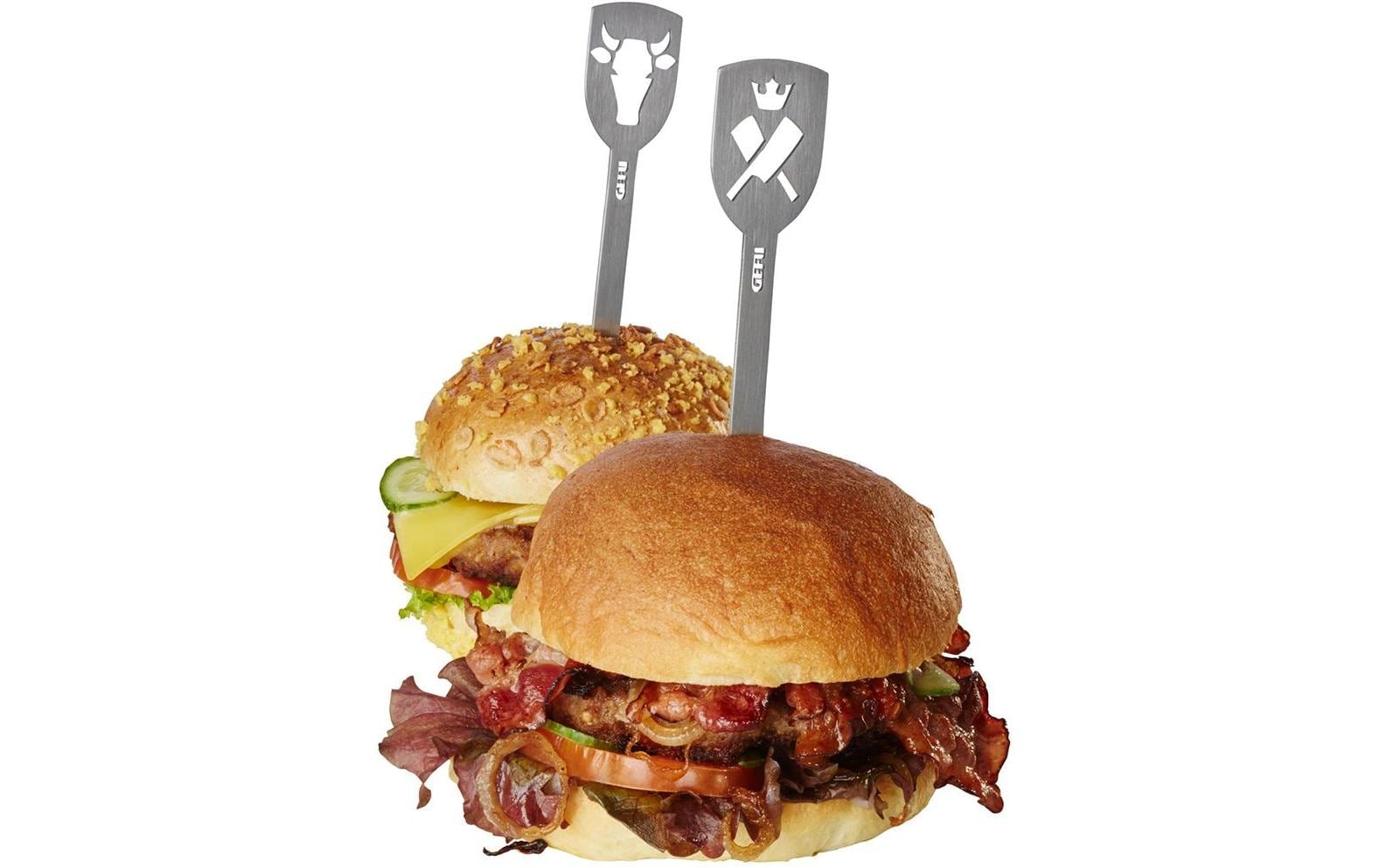 GEFU TORRO – Hamburger-Spiesse 19 cm, Edelstahl, 2 Stk., silber