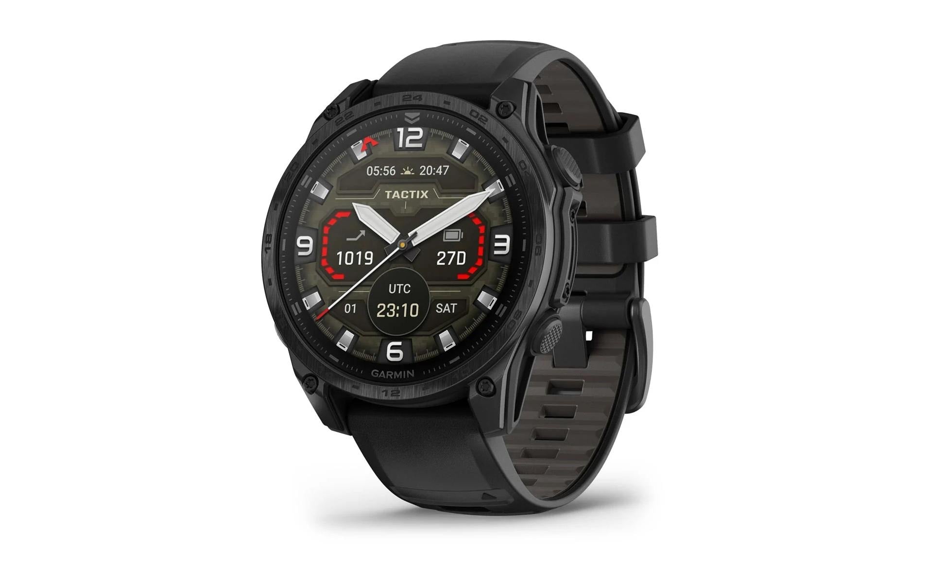 Garmin Tactix 8 AMOLED – GPS-Smartwatch – 47 mm, 1,85", Saphirglas, 10 ATM, Schwarz, Sportarmband