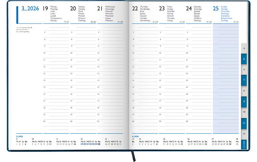 Simplex TM Manager Timer 52 Z Agenda – 1 Woche/2 Seiten, gebunden, 20,8 × 25,8 cm, Jan–Dez, 2026