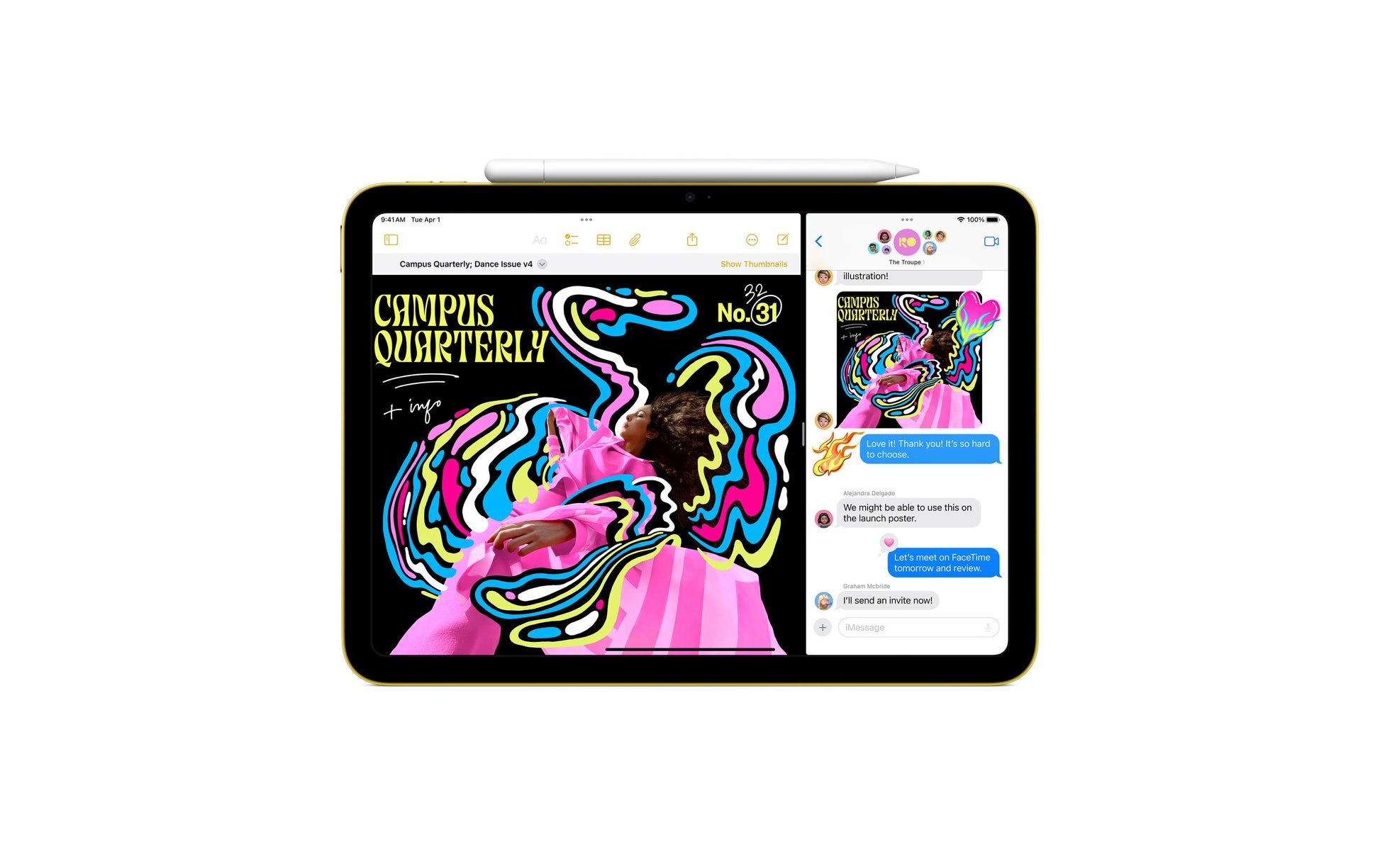 Apple iPad – 11", 128 GB, 6 GB RAM, WLAN, iPadOS, Rosa
