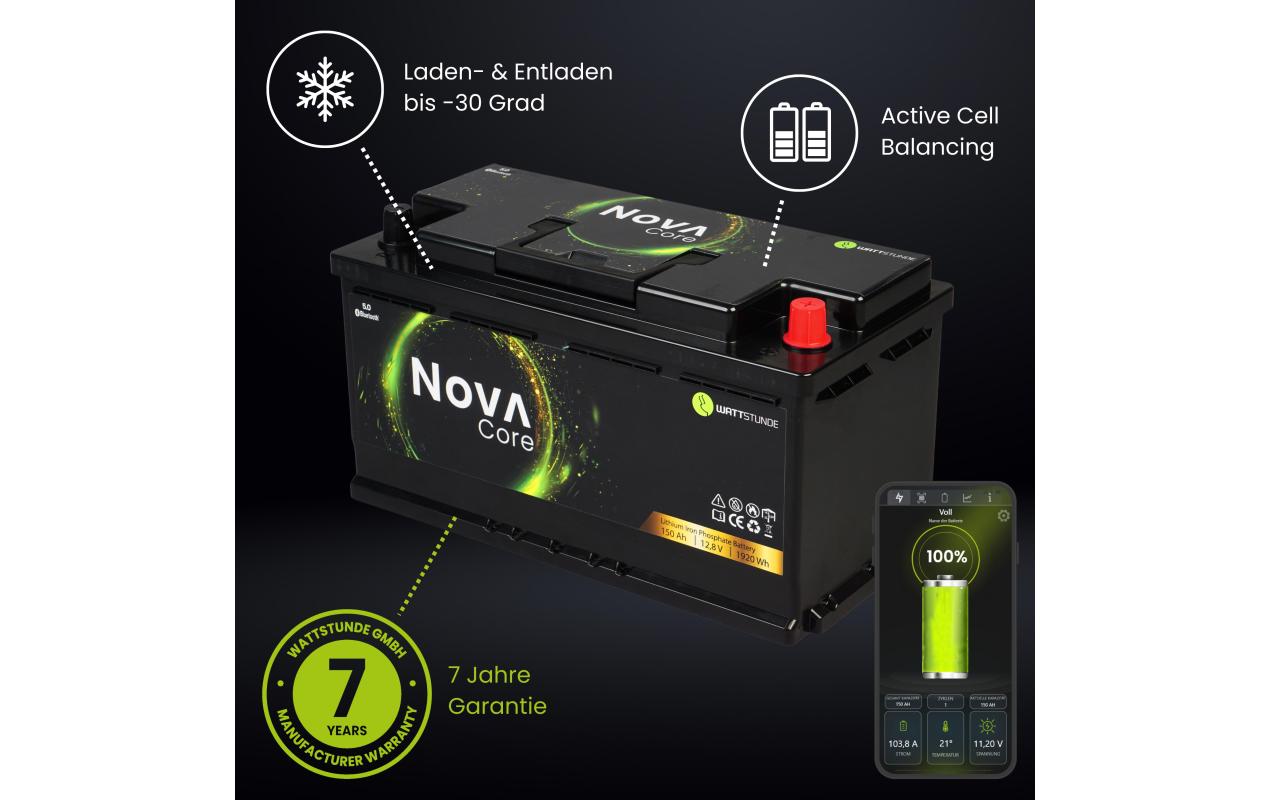 Wattstunde NOVA Core Akku 12,8 V 150000 mAh 1920,00 Wh LiFePO4