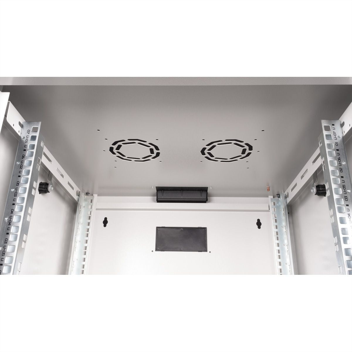 ROLINE Pro – 19" Wandverteiler 7U, IP20, abschliessbar, 600 × 600 × 418 mm, lichtgrau