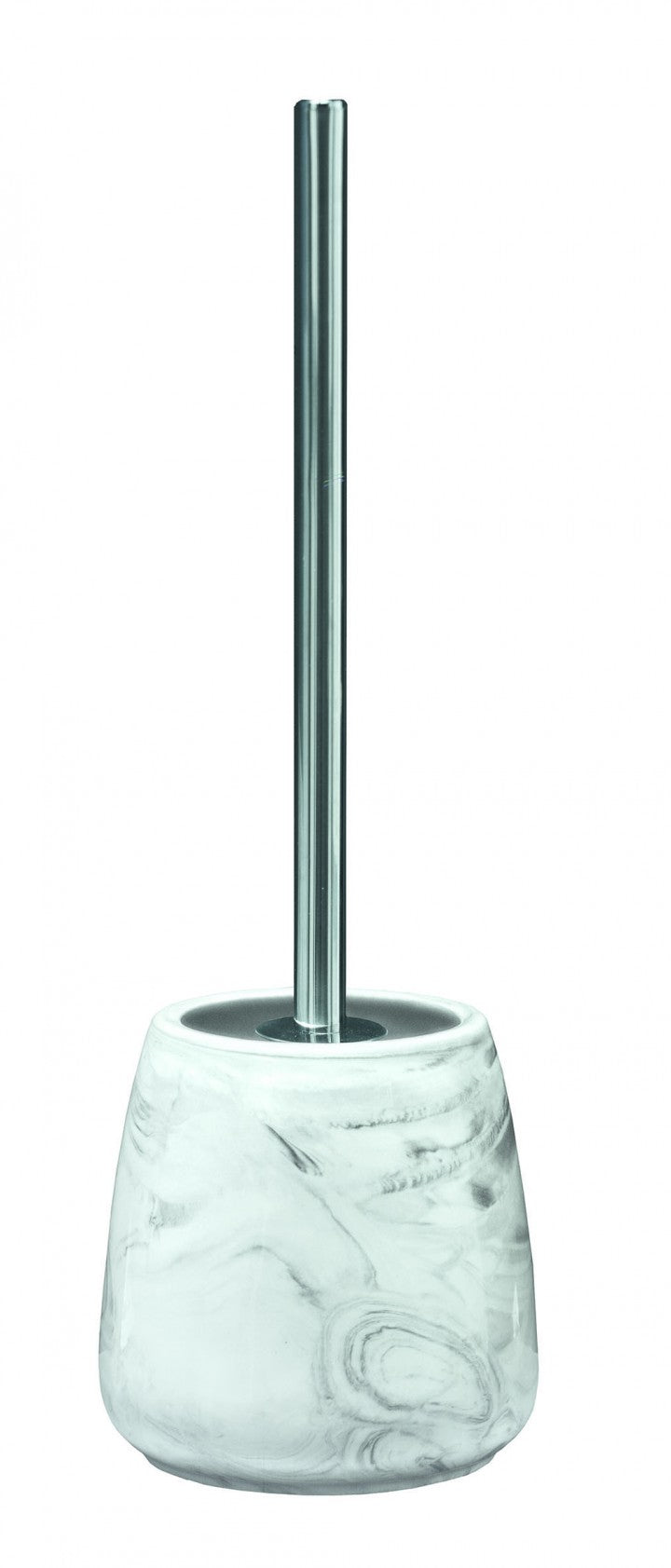 Kleine Wolke WC-Bürstenset – Keramik, Grau-Marmor, H 41,5 cm, Ø 9 cm