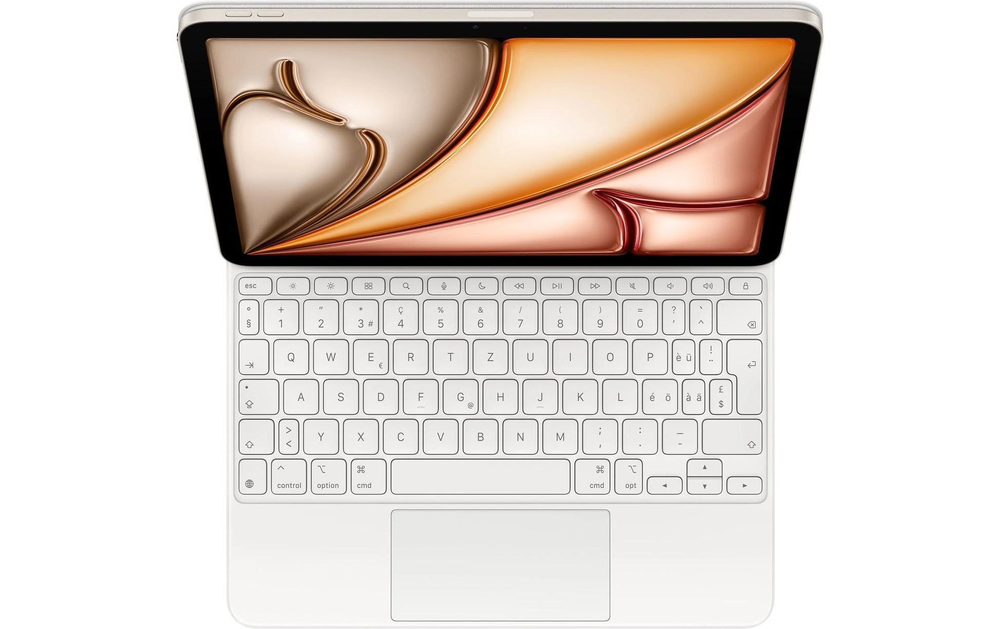 Apple Magic Keyboard – Tastatur, CH-Layout (DE-CH), mit Touchpad, Weiss – für iPad Air (11", M3)
