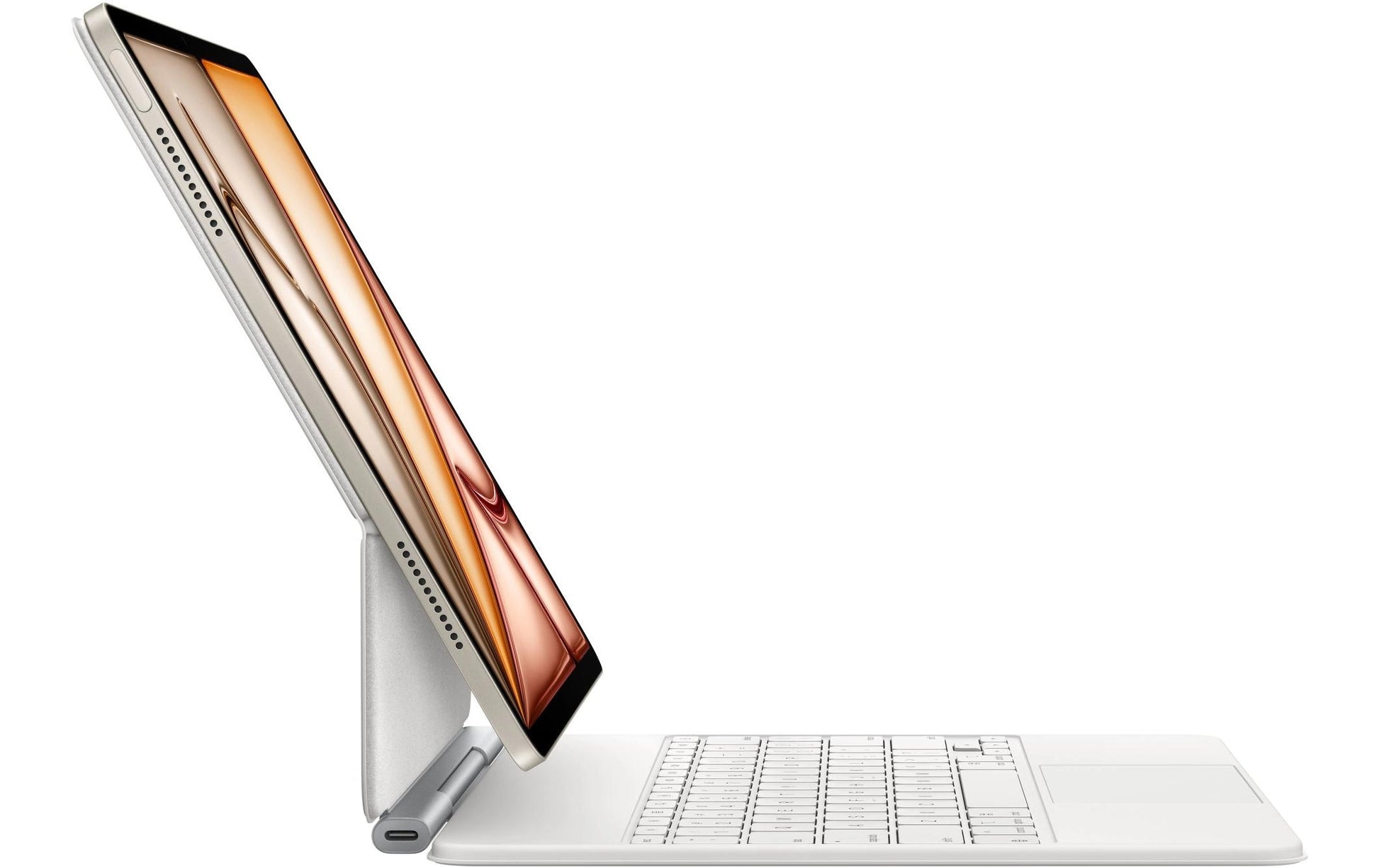 Apple Magic Keyboard Tastatur-Case für iPad Air 13" (M2/M3) – QWERTZ (CH), mit Trackpad – Weiss