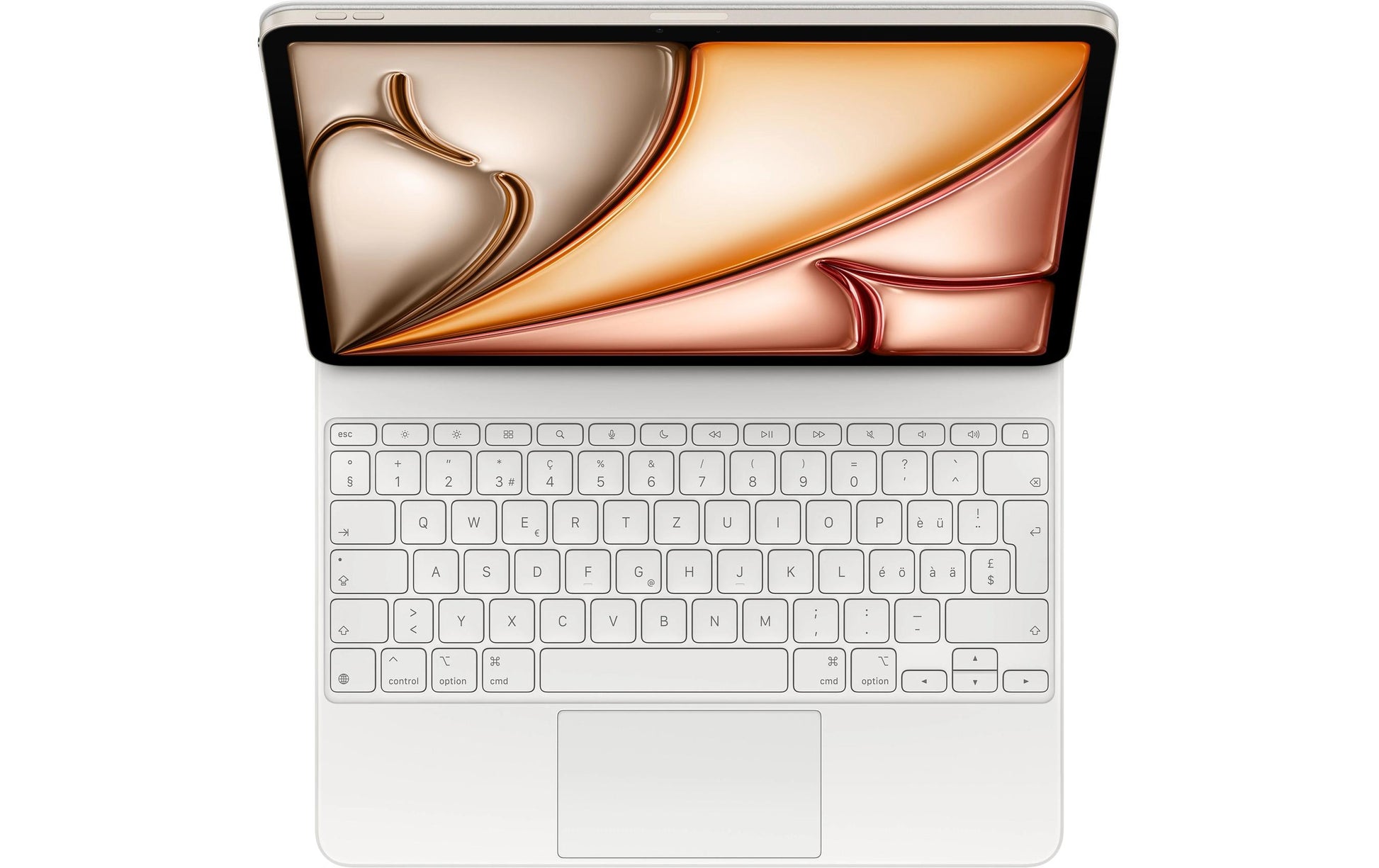 Apple Magic Keyboard Tastatur-Case für iPad Air 13" (M2/M3) – QWERTZ (CH), mit Trackpad – Weiss
