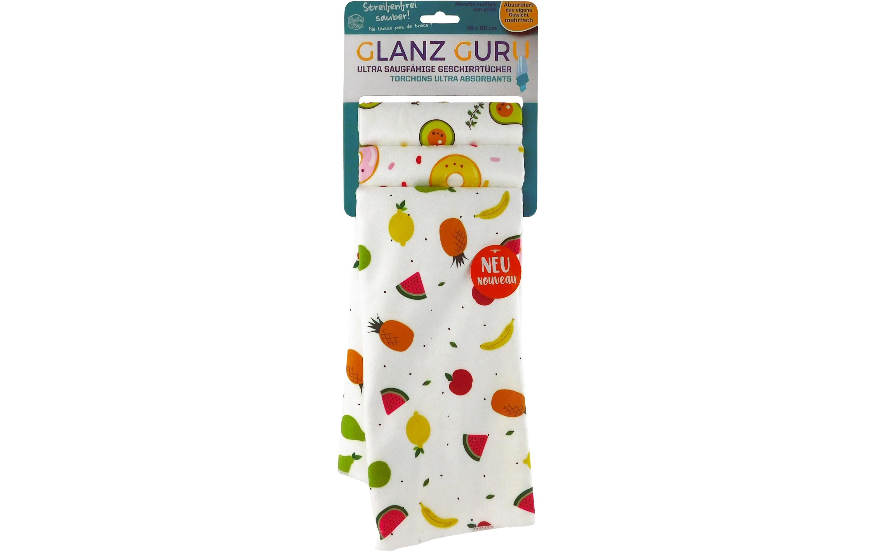 Cpc Glanz Guru Geschirrtuch Genuss – assortiert – 45 × 60 cm – Polyamid – 3er-Set