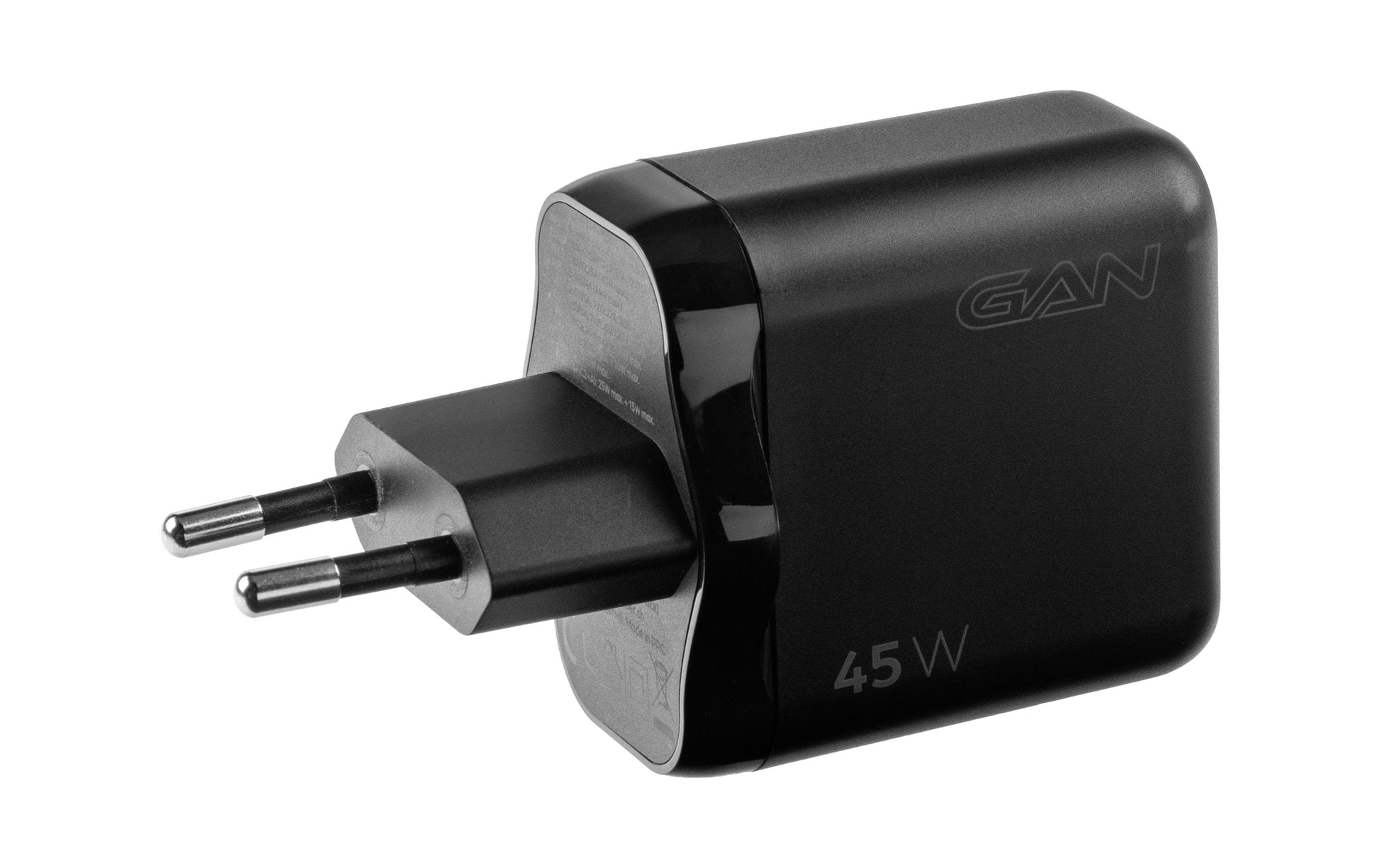 ONIT F02799 USB-Ladegerät 45 W – USB-C×2, USB-A×1 – PD 3,0, PPS, QC 3,0, GaN – EU-Stecker (Typ C) – Schwarz