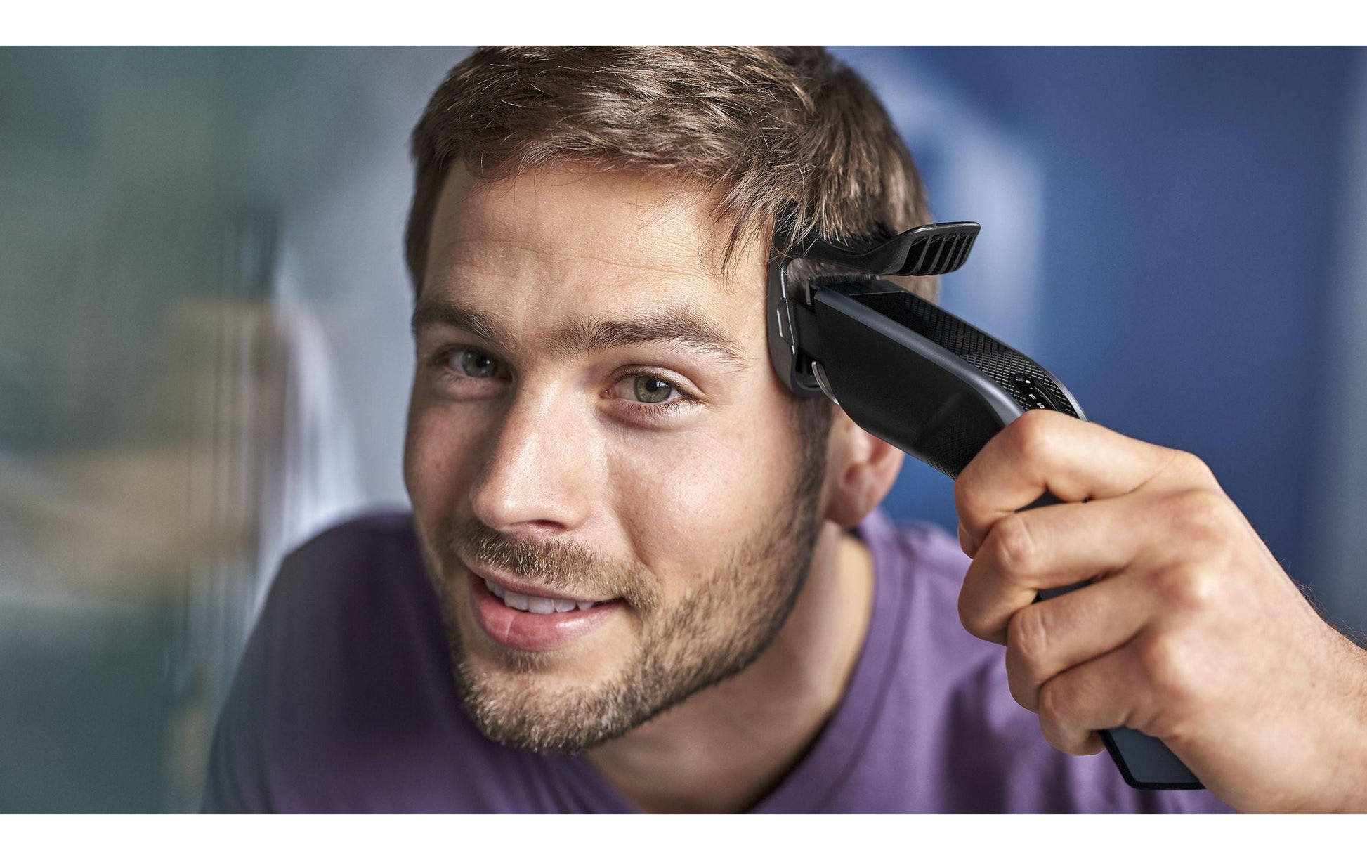 Philips Haarschneider Serie 3000 HC3530/15 – kabellos, 75 min Akkubetrieb – 0,5–23 mm, blau/schwarz