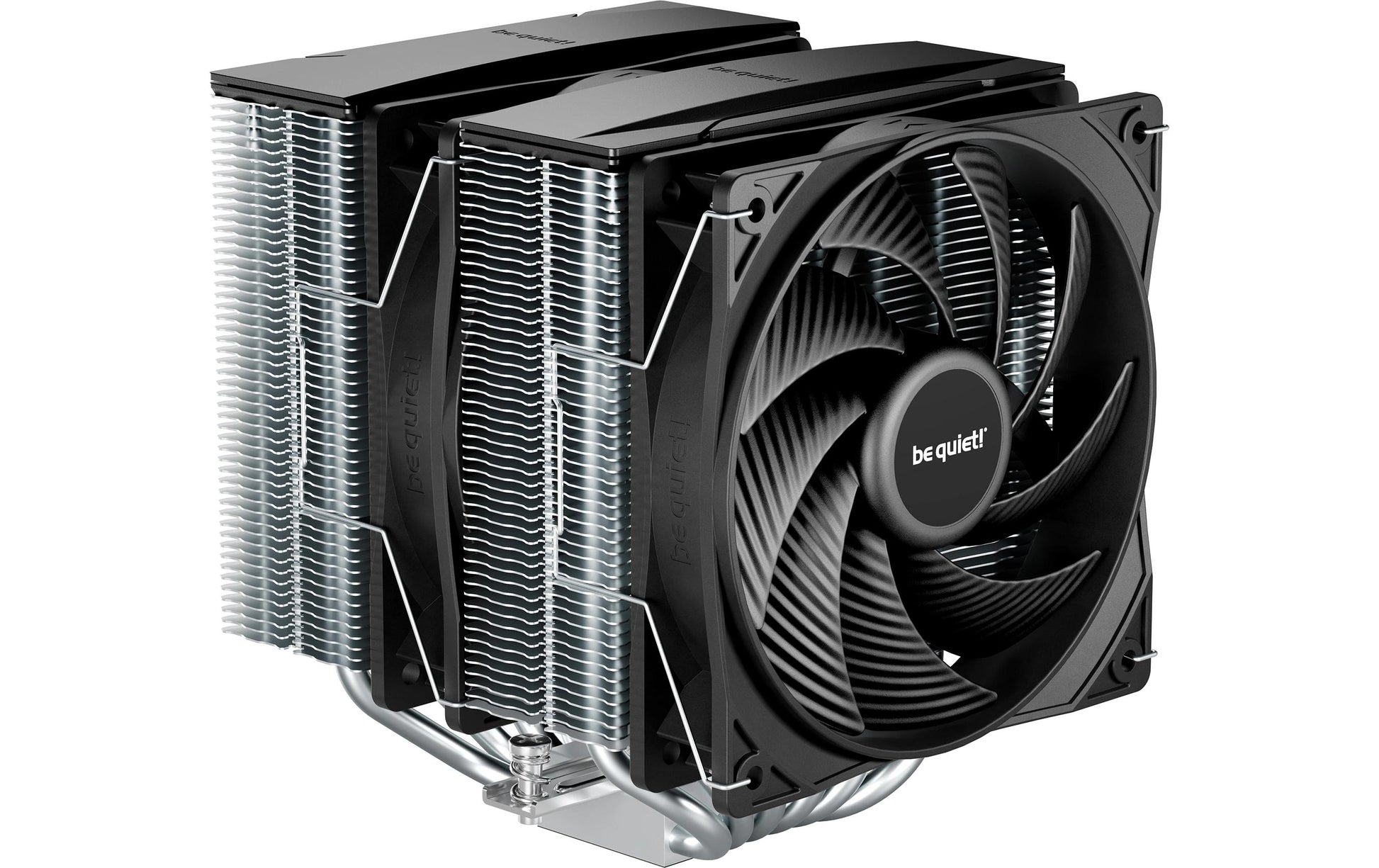 be quiet! be quiet Pure Rock Pro 3 – CPU-Kühler – 2×120 mm, 250 W TDP, für LGA 1700, AM5, AM4 und andere, Silber