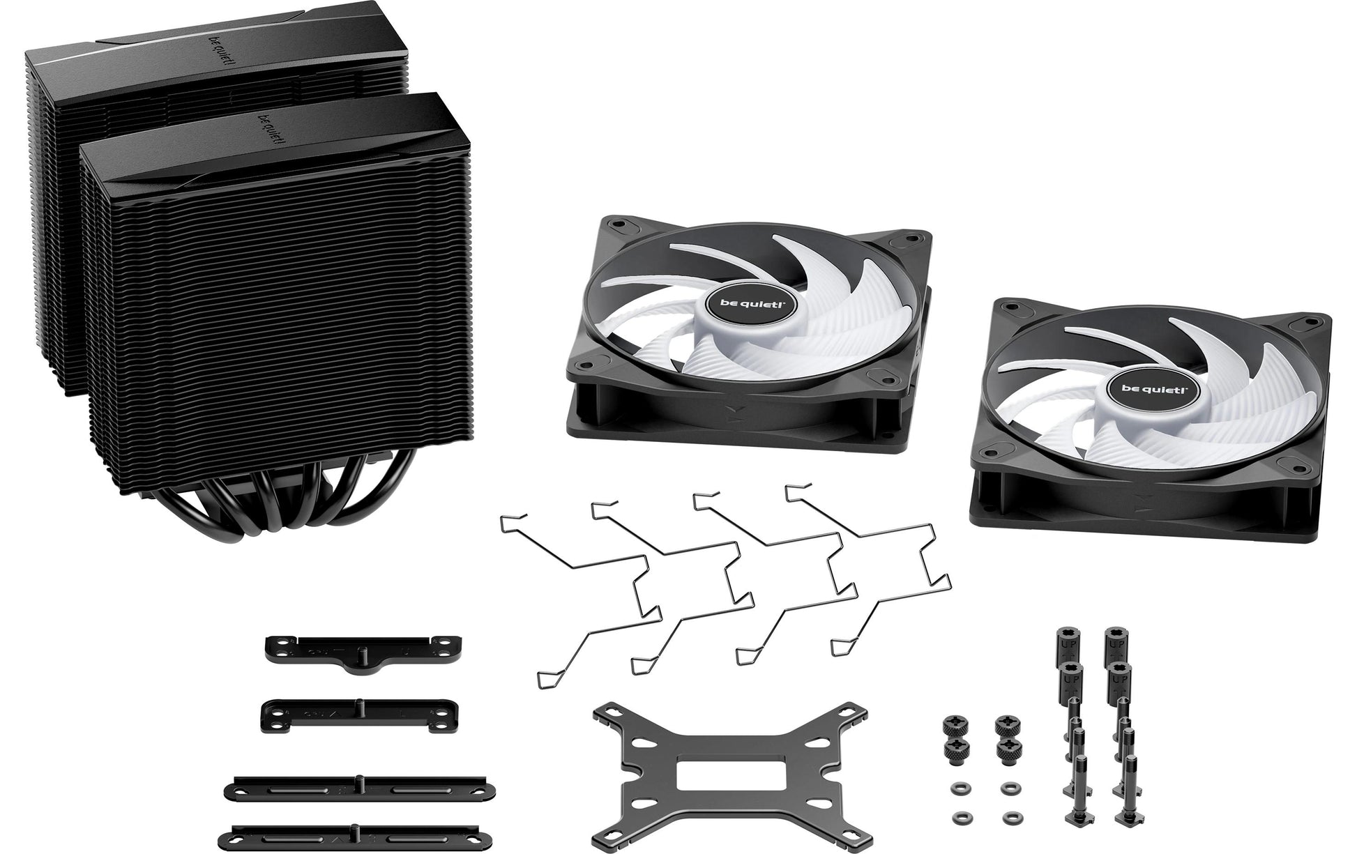 be quiet! be quiet Pure Rock Pro 3 LX – CPU-Kühler – 2×120 mm, 250 W TDP, RGB, 155 mm, Schwarz