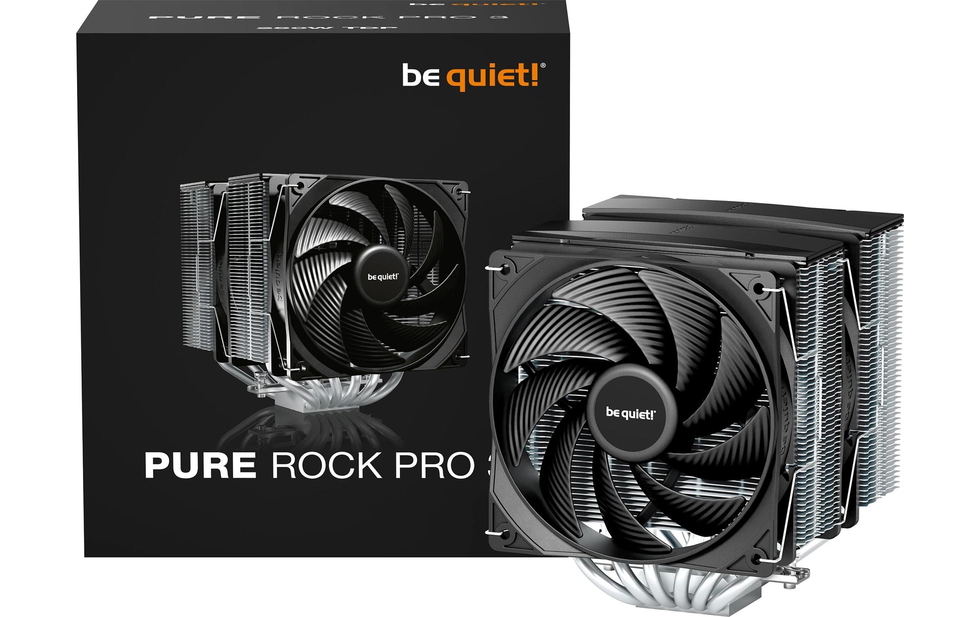 be quiet! be quiet Pure Rock Pro 3 – CPU-Kühler – 2×120 mm, 250 W TDP, für LGA 1700, AM5, AM4 und andere, Silber