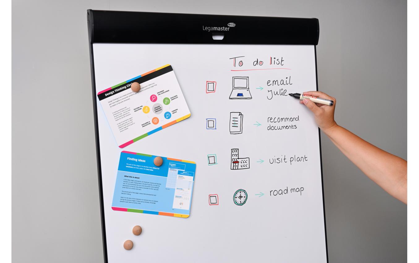 Legamaster Flipchart SKETCH PRO – 105 × 68 cm, schwarz