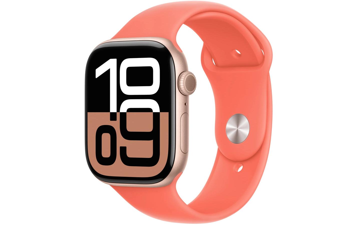 Apple Tangerine Sport Band – Armband – für Apple Watch 46 mm, Tangerine, M/L, Kunststoff