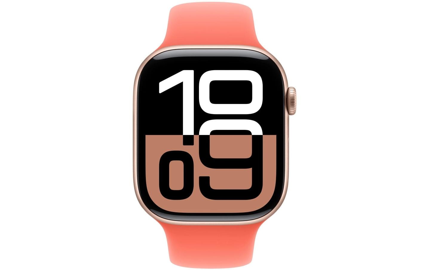 Apple Tangerine Sport Band – Armband – für Apple Watch 46 mm, Tangerine, M/L, Kunststoff