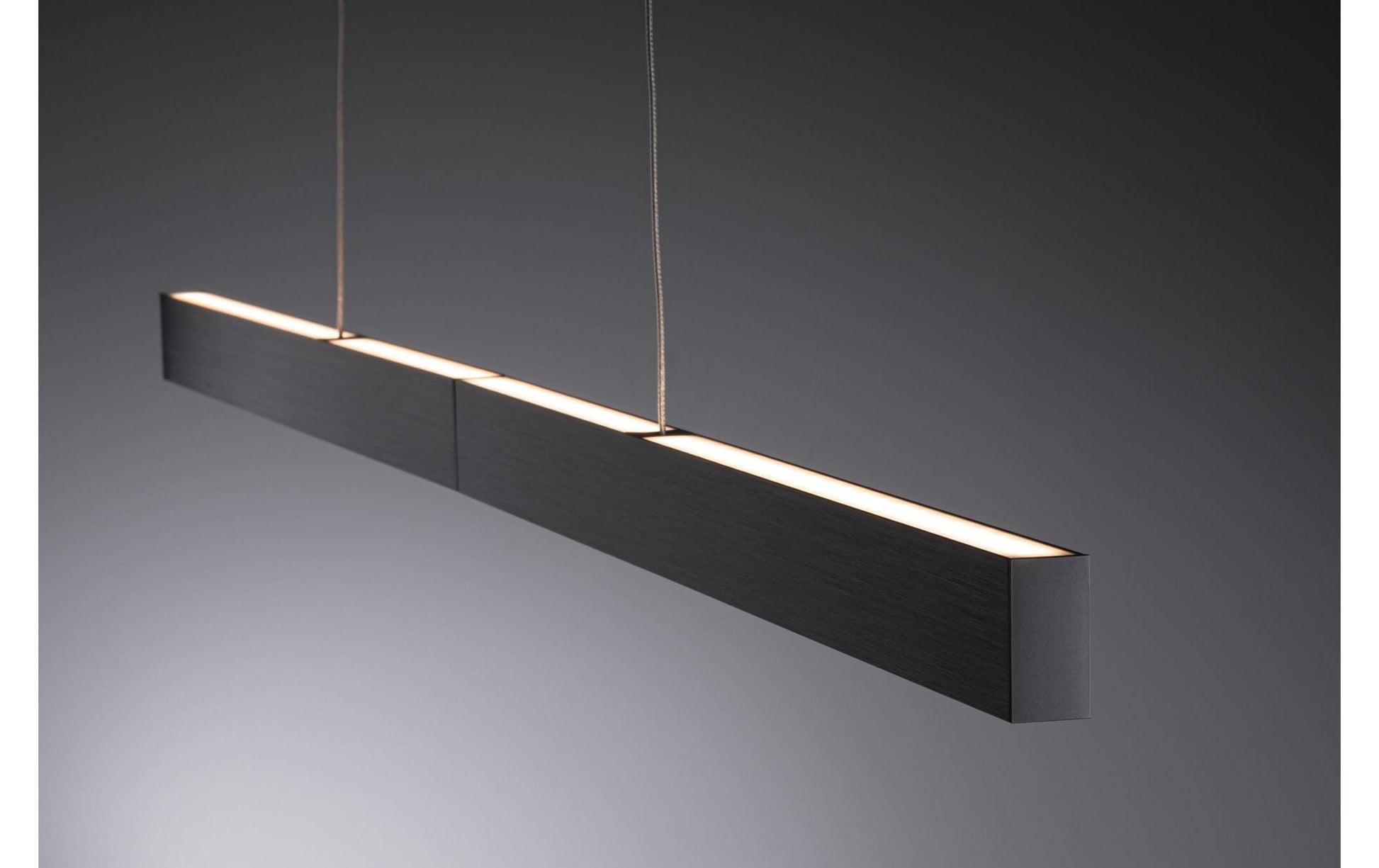 Paulmann Pendelleuchte Aptare – 180 × 90–150 cm, 1800 lm, 45 W, 2700 K, dimmbar, für ZigBee 3.0, schwarz