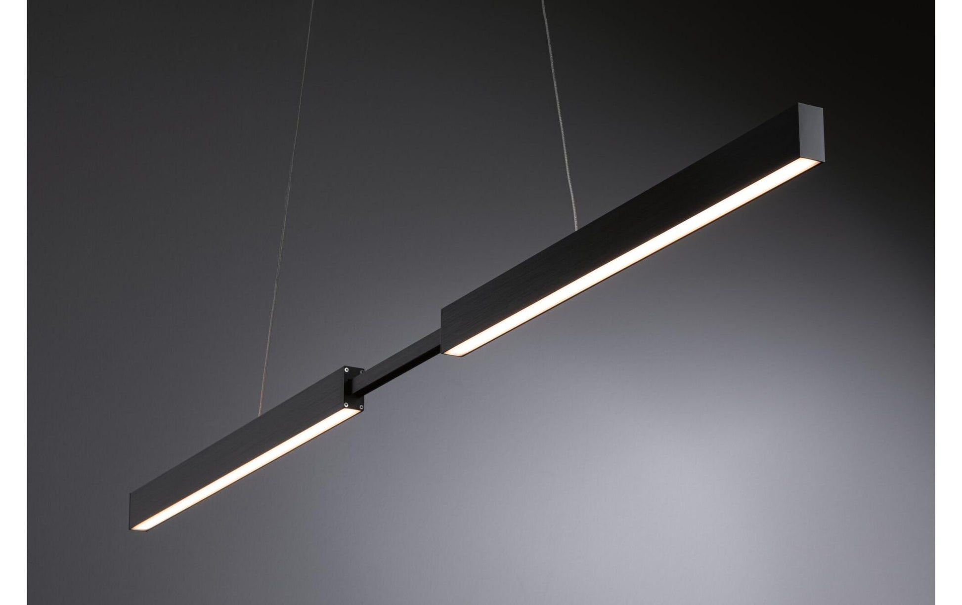 Paulmann Pendelleuchte Aptare – 180 × 90–150 cm, 1800 lm, 45 W, 2700 K, dimmbar, für ZigBee 3.0, schwarz