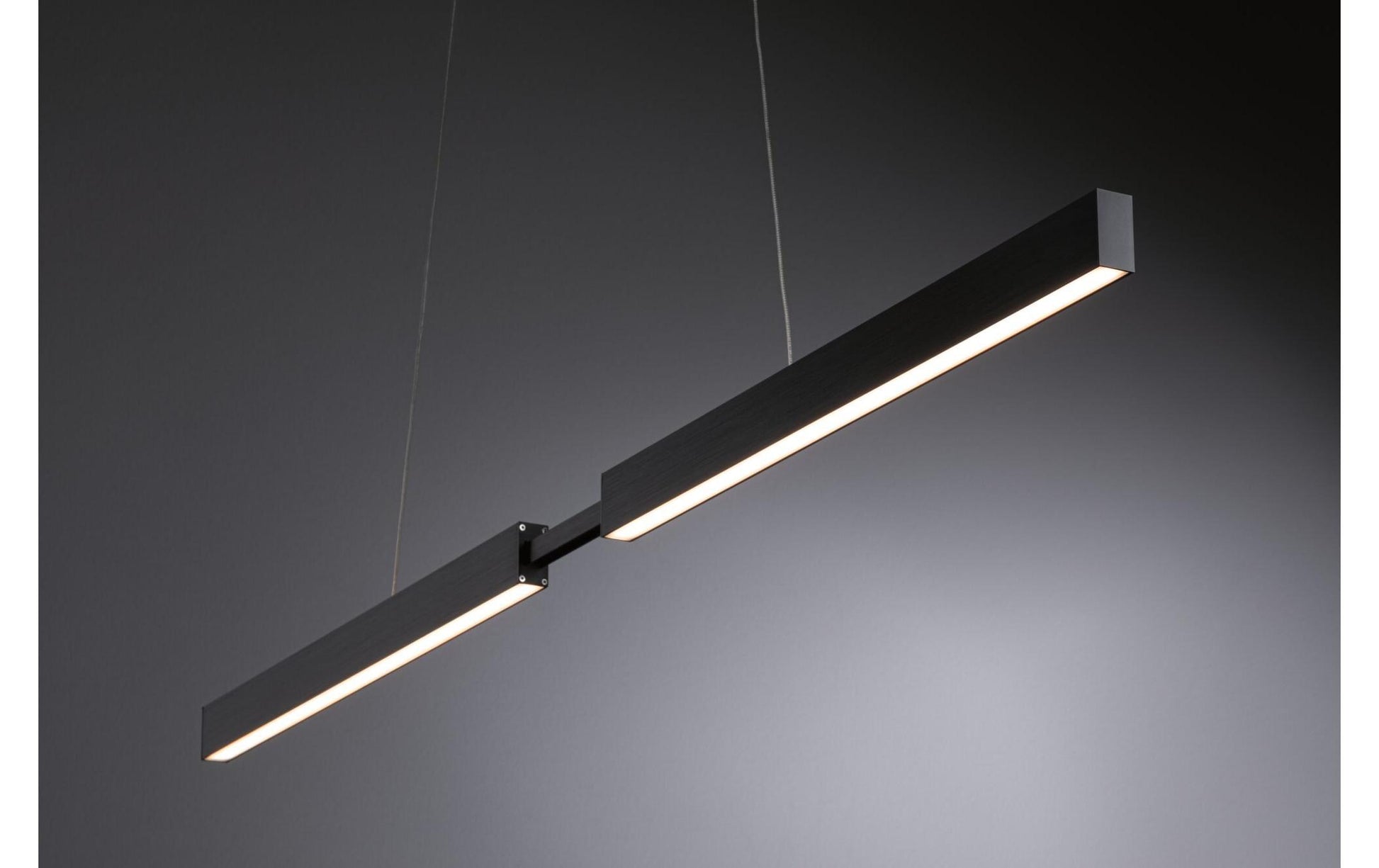 Paulmann Pendelleuchte Aptare – 180 × 90–150 cm, 1800 lm, 45 W, 2700 K, dimmbar, für ZigBee 3.0, schwarz