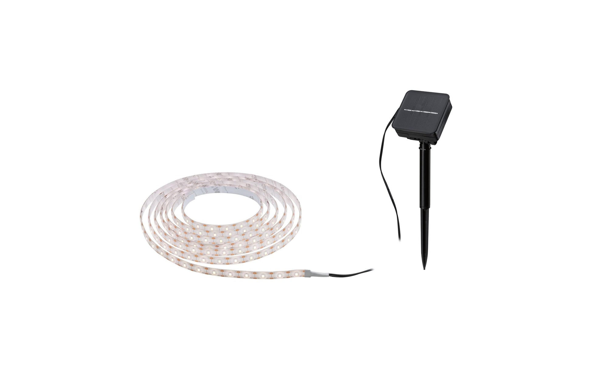 Paulmann LED-Streifen Aussen – 2700 K – IP44 – Akku & Solar – Dämmerungsautomatik – Schwarz – Kunststoff