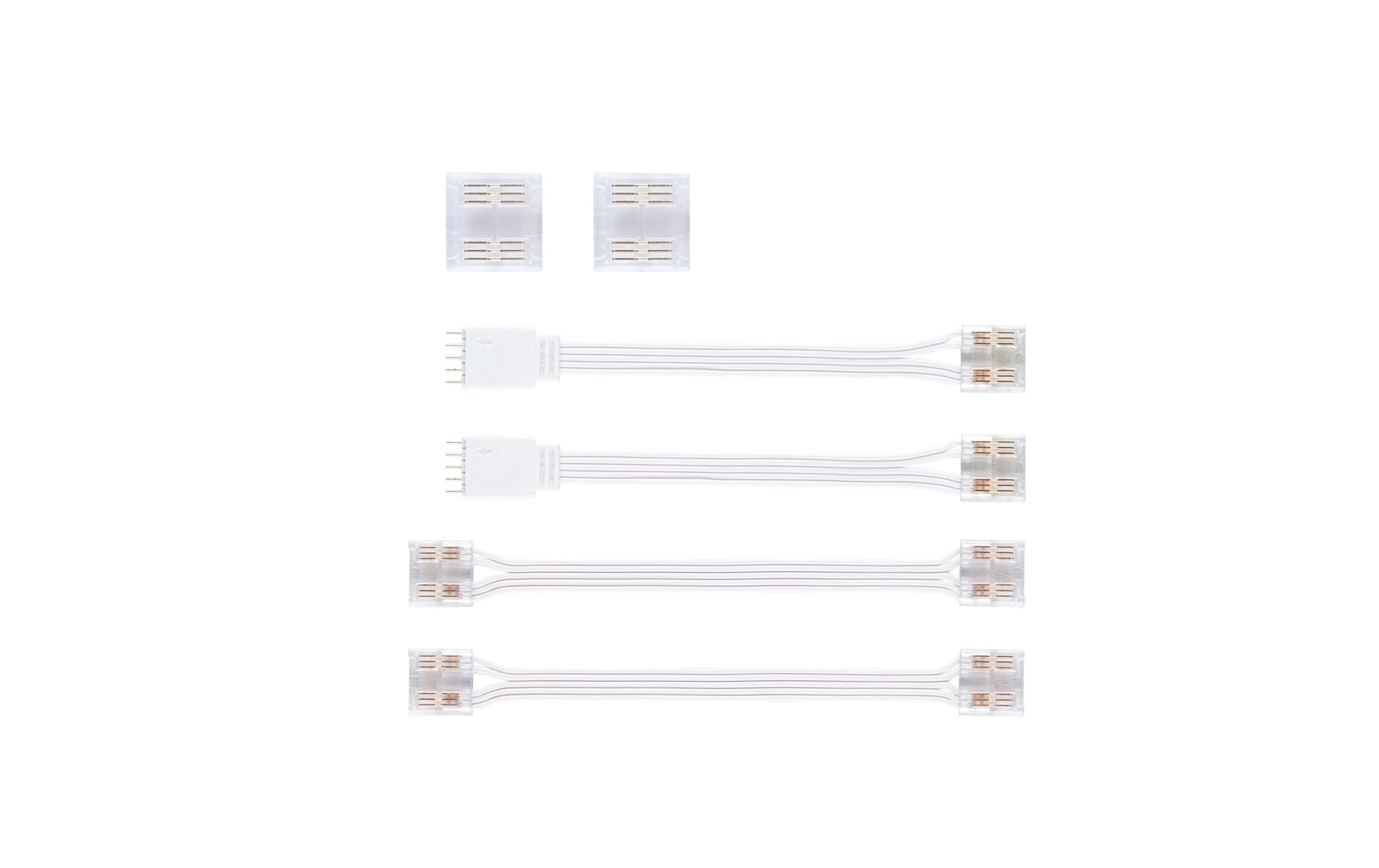 Paulmann Beleuchtungsstecker – Warmweiss, 24 V, IP20 – für LED-Strip – 4 Stk., Transparent/Kunststoff