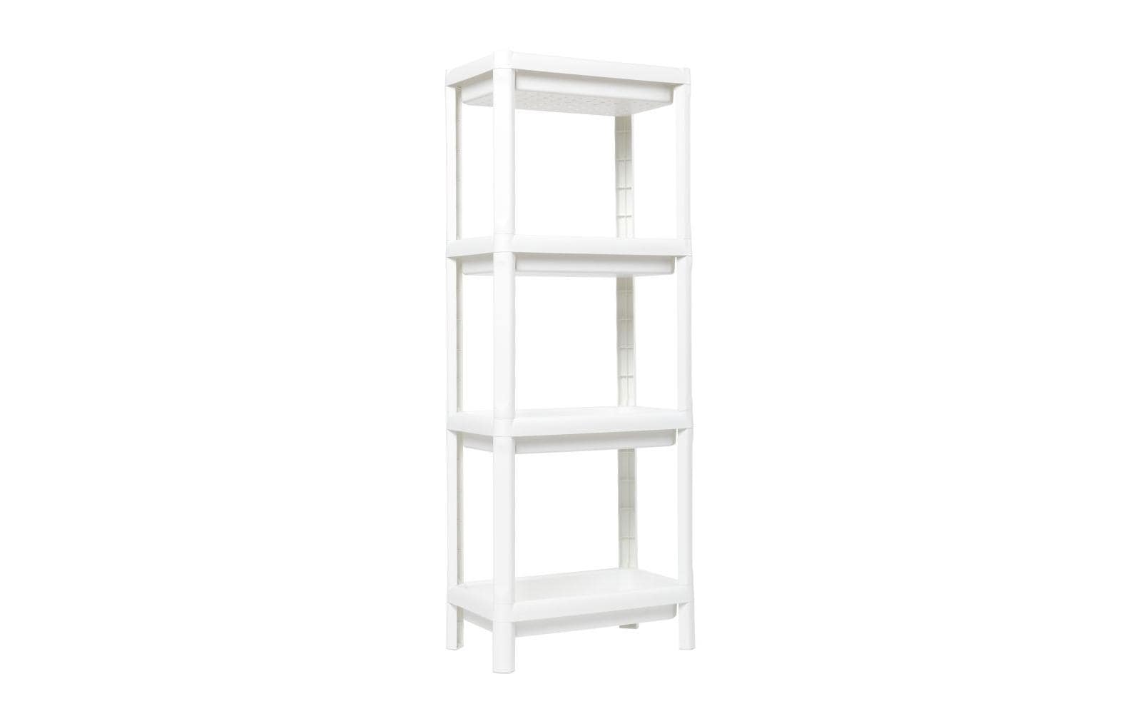 Toomax Büro-/Lagerregal freistehend – 4 Böden – 38 × 23 × 100 cm – 5 kg/Boden – Weiss – Polypropylen