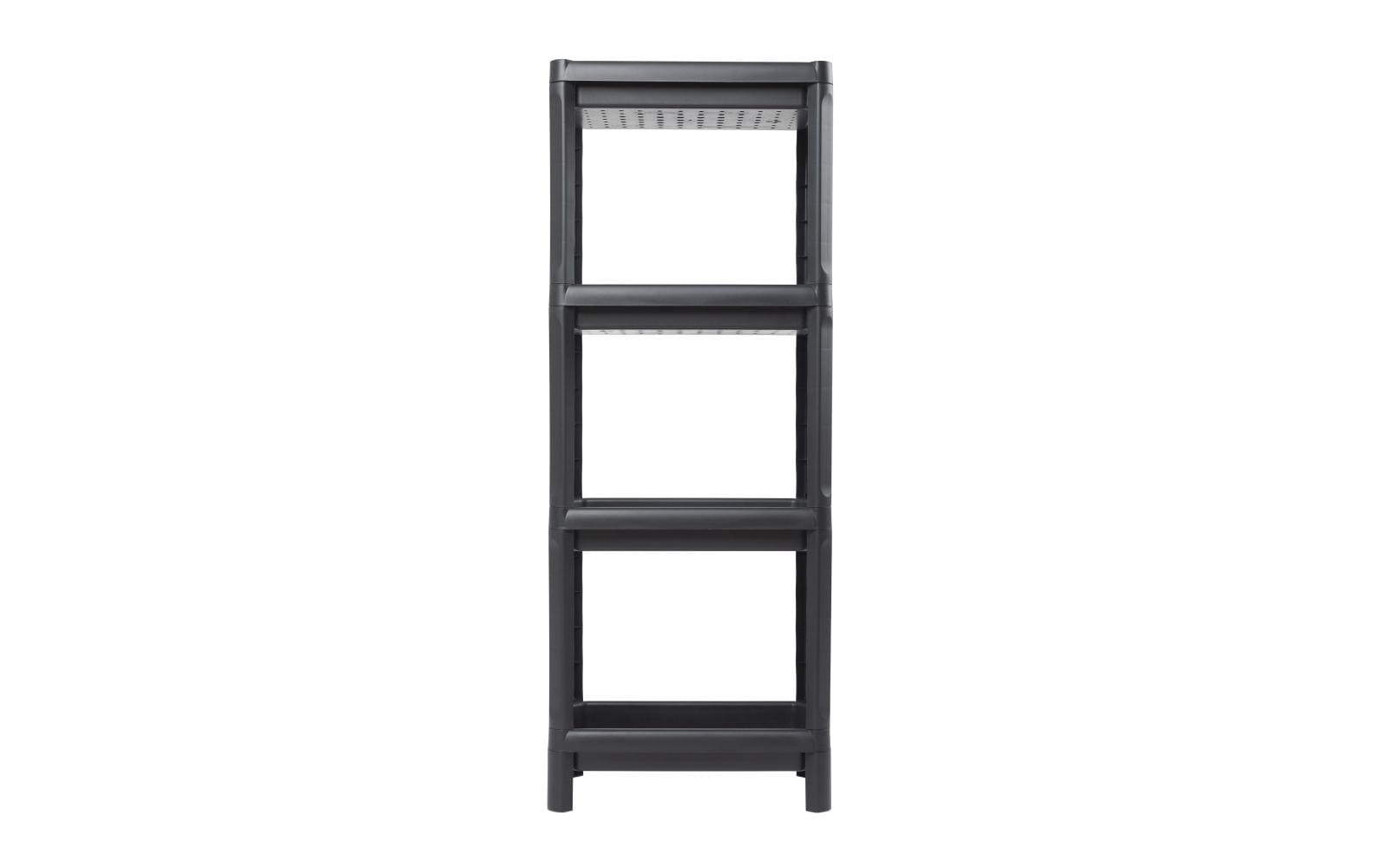 Toomax Büro-/Lagerregal freistehend – 4 Böden – 38 × 23 × 100 cm – 5 kg/Boden – schwarz – Polypropylen