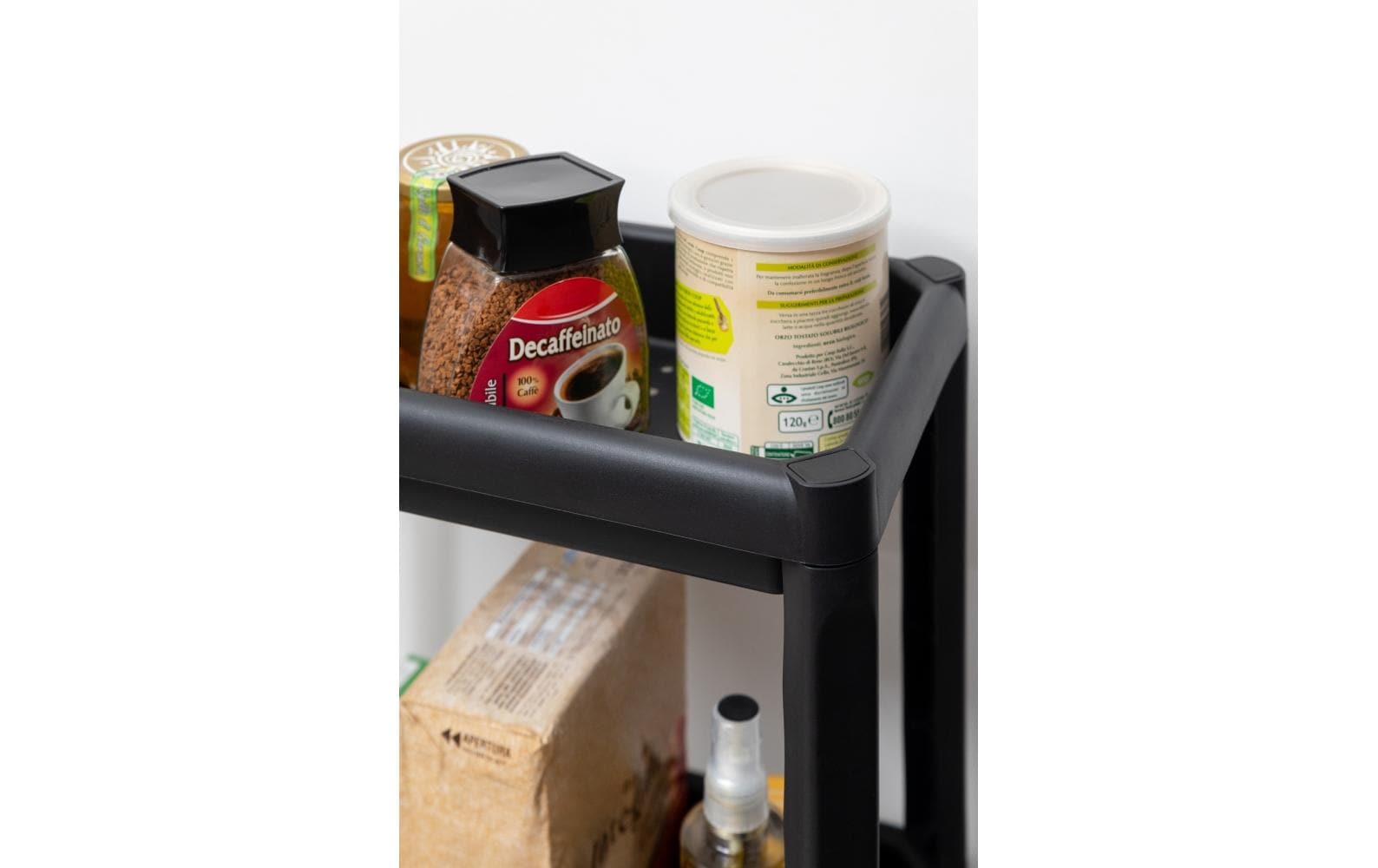 Toomax Büro-/Lagerregal freistehend – 4 Böden – 38 × 23 × 100 cm – 5 kg/Boden – schwarz – Polypropylen