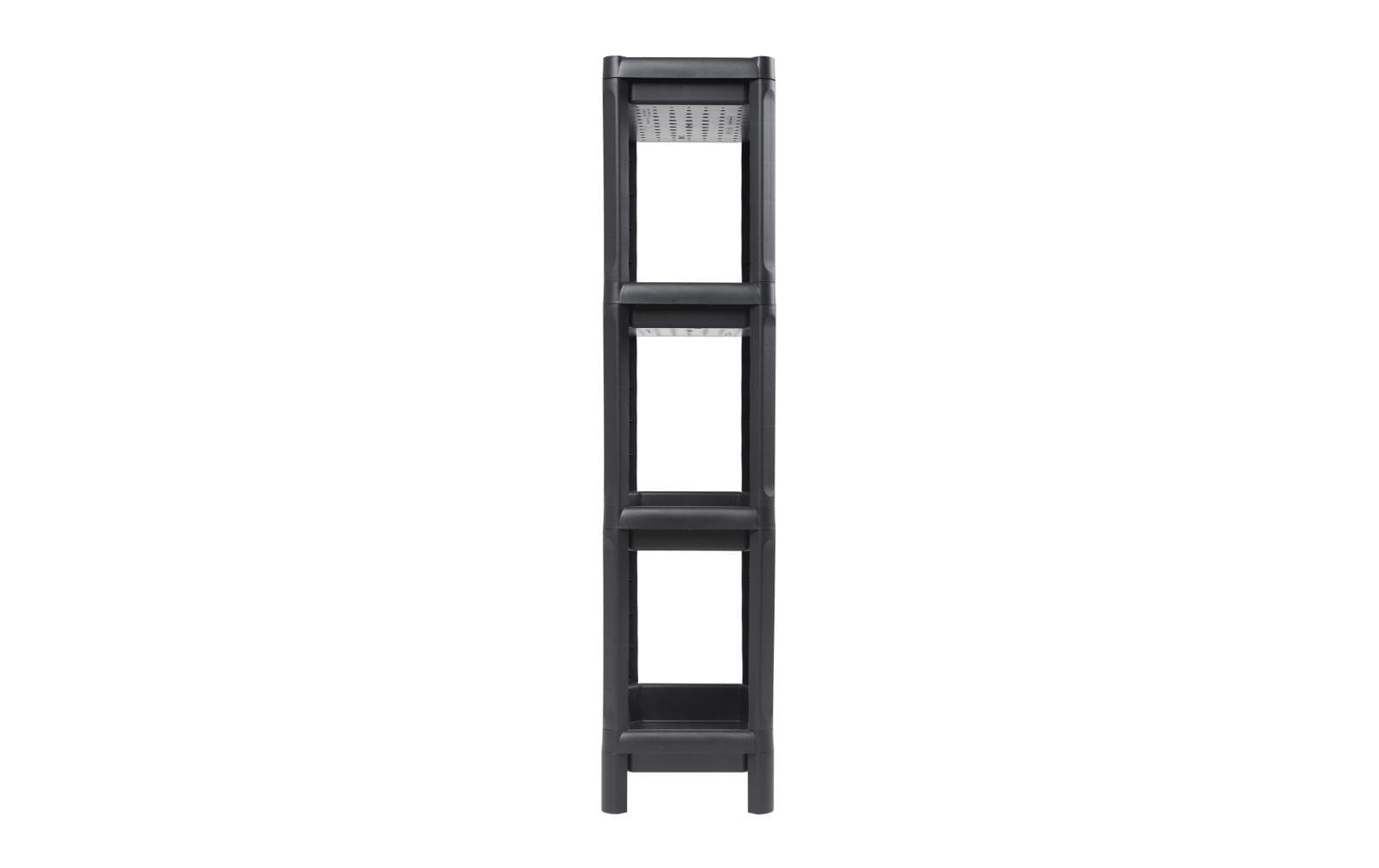 Toomax Büro-/Lagerregal freistehend – 4 Böden – 38 × 23 × 100 cm – 5 kg/Boden – schwarz – Polypropylen
