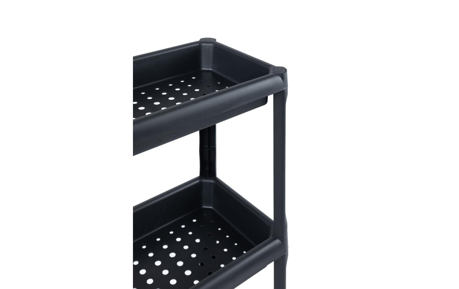 Toomax Büro-/Lagerregal freistehend – 4 Böden – 38 × 23 × 100 cm – 5 kg/Boden – schwarz – Polypropylen