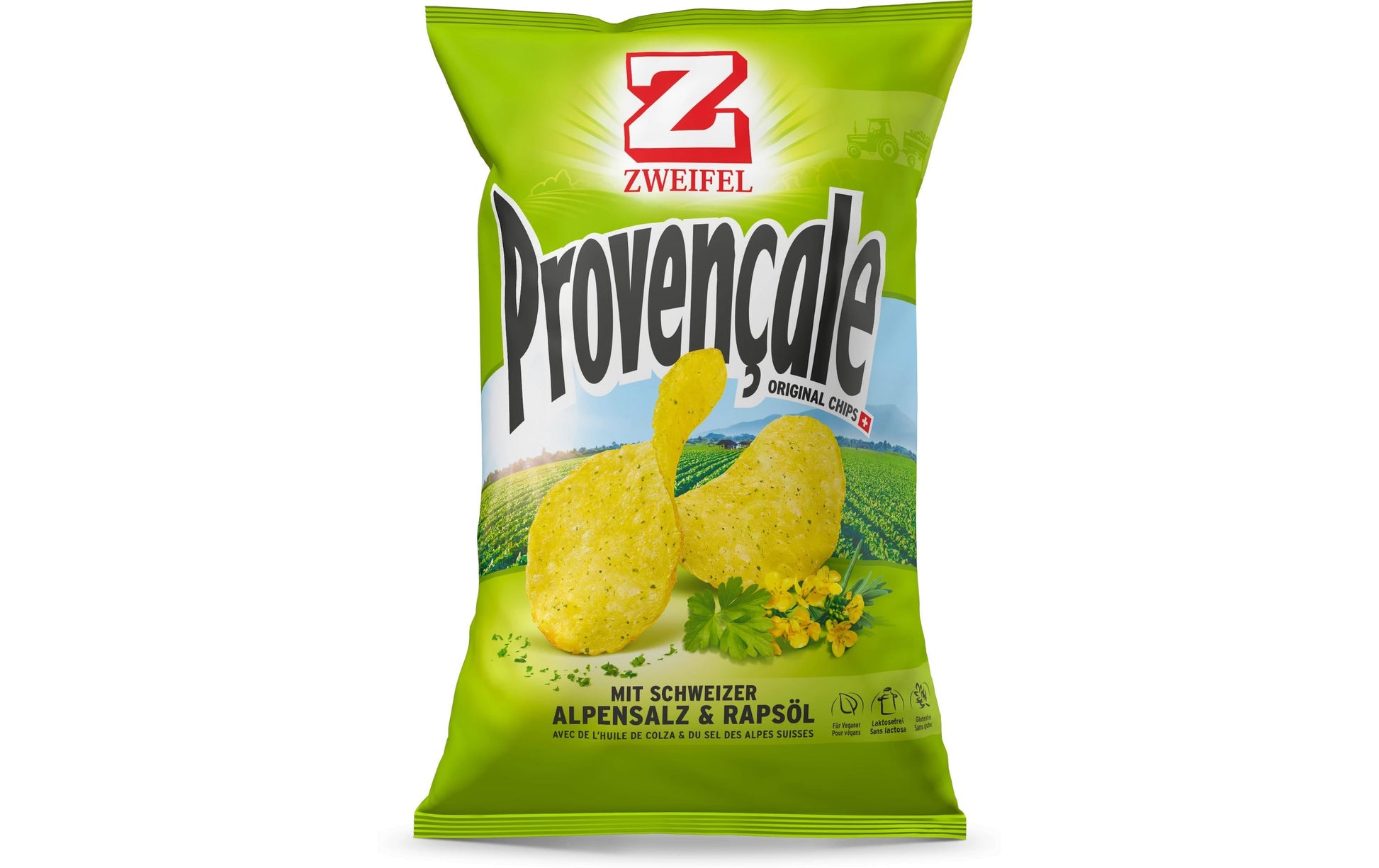 Zweifel Original Provençale Chips, glutenfrei, vegan – 20 × 30 g