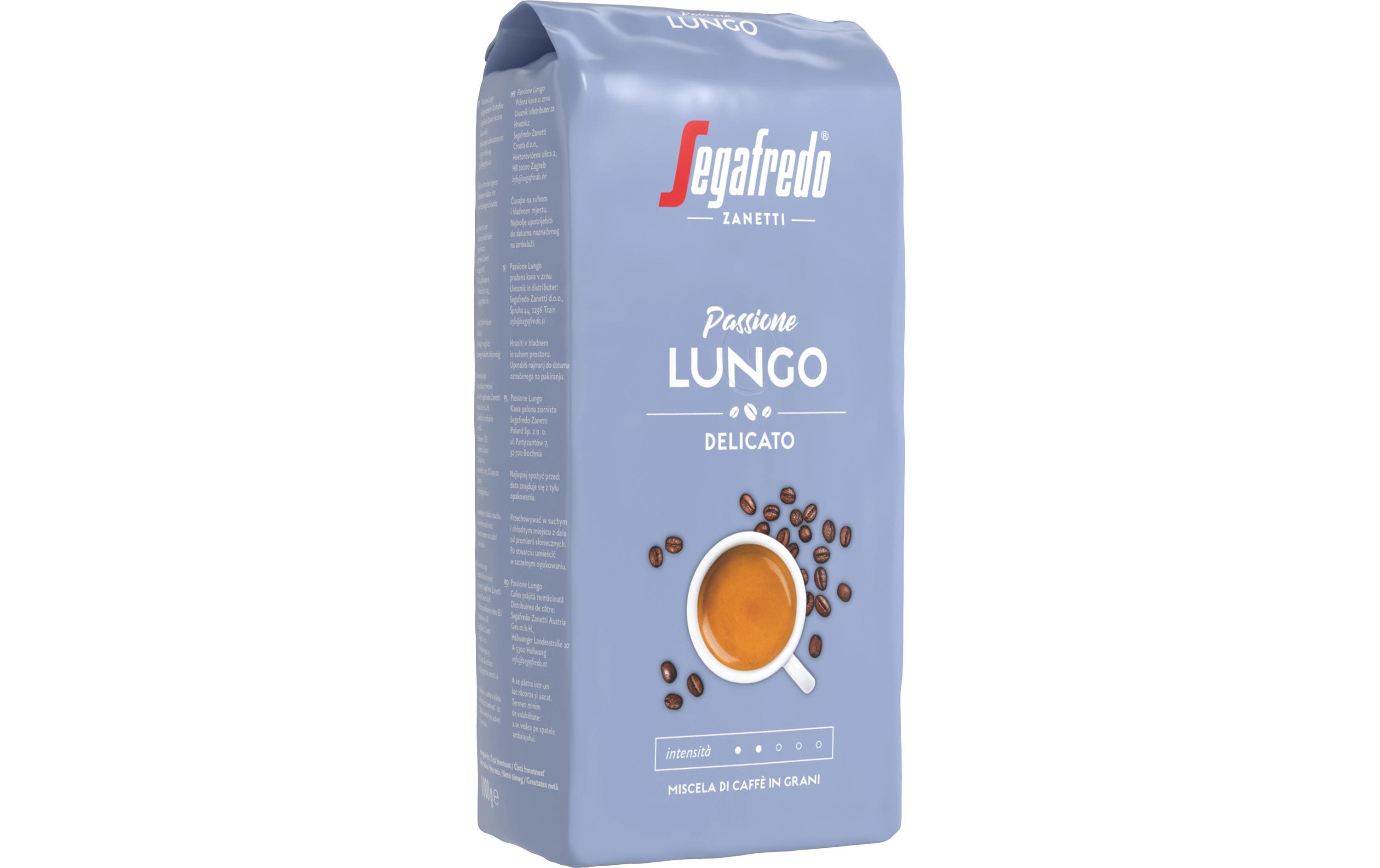 Segafredo Passione Lungo – Kaffeebohnen – Arabica/Robusta, 1 kg